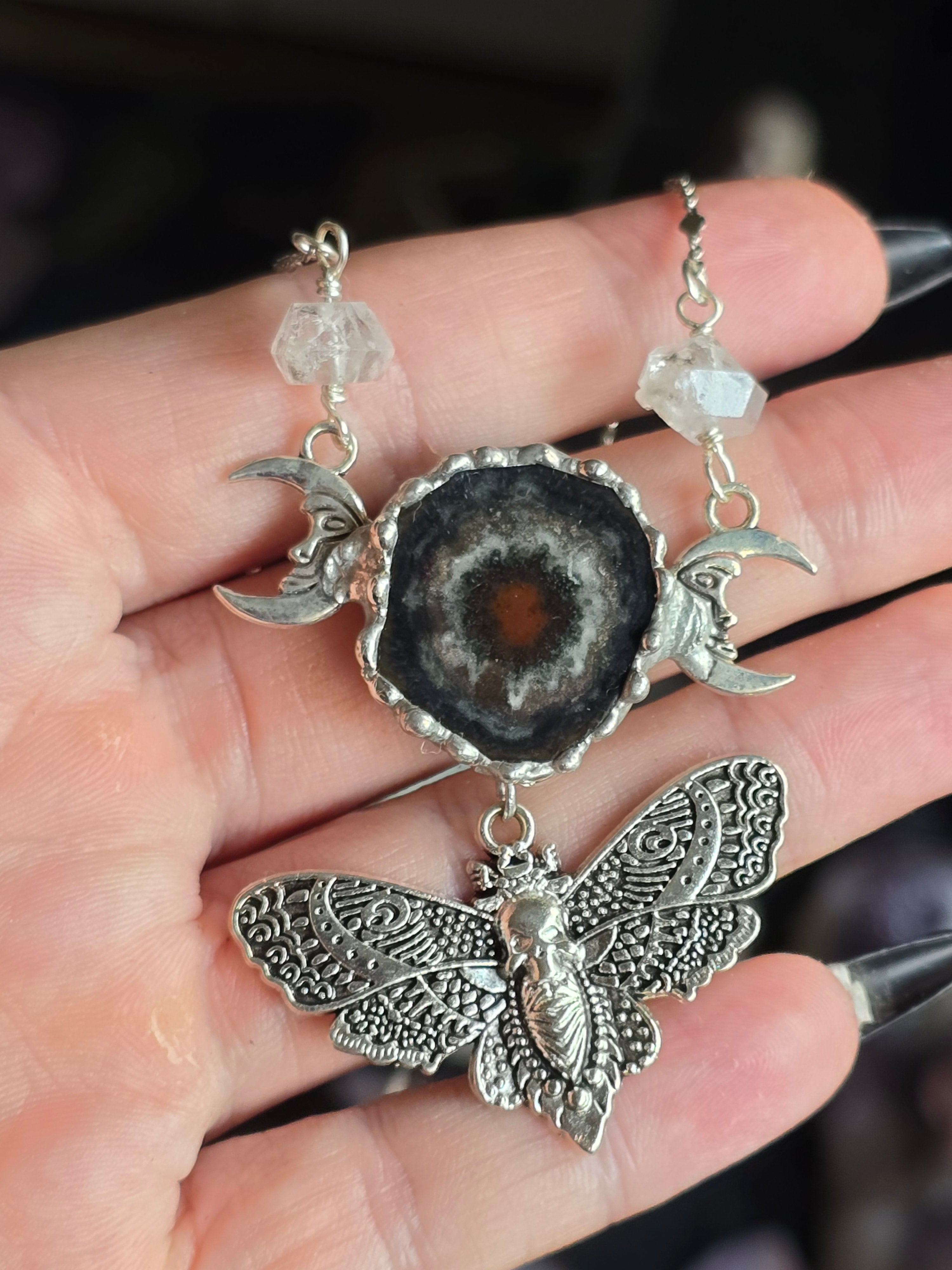Blood Moon Amethyst Stalactite Necklace