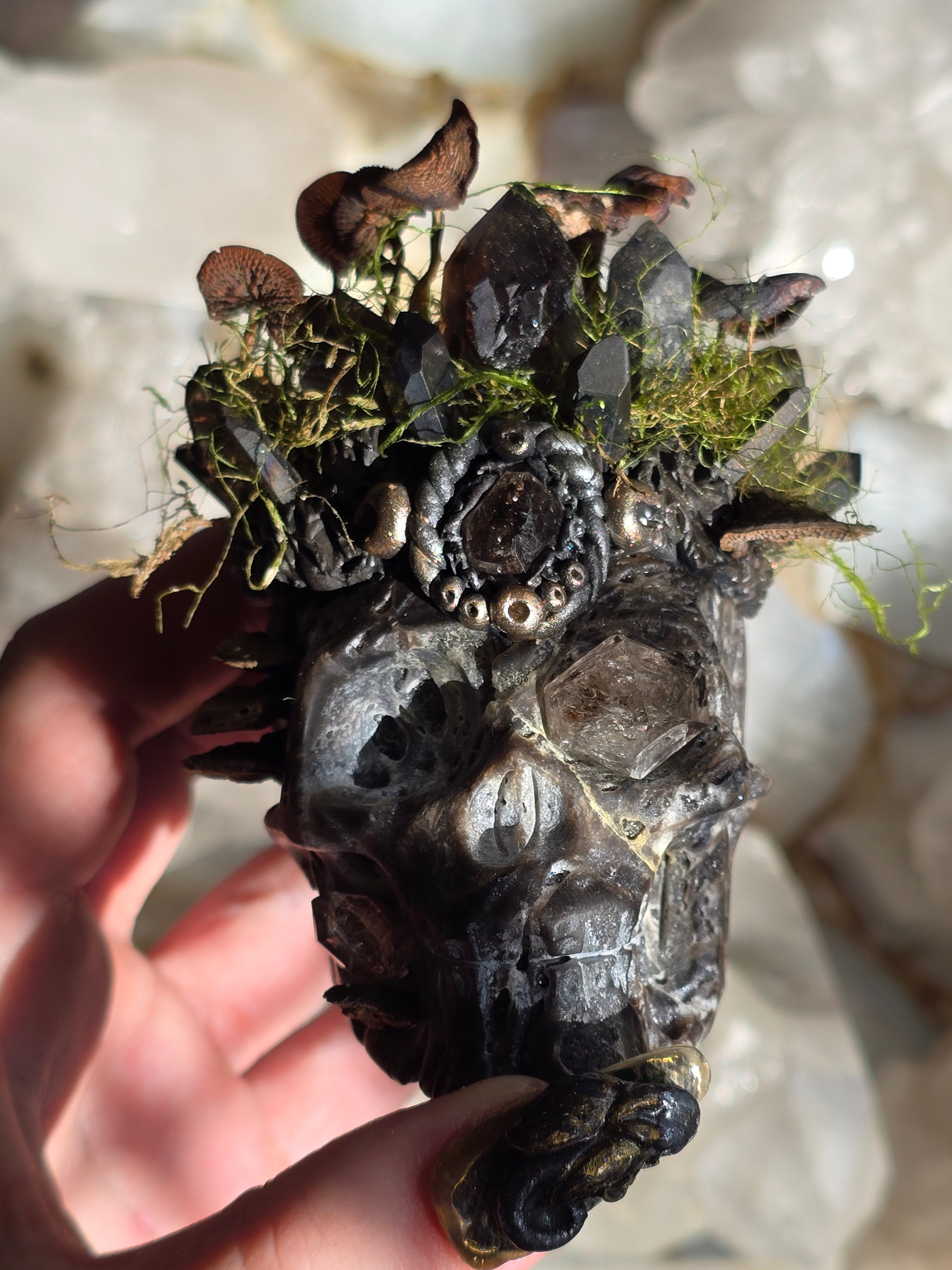 Dark Forest King | Hand sculpted Sphalerite Skull
