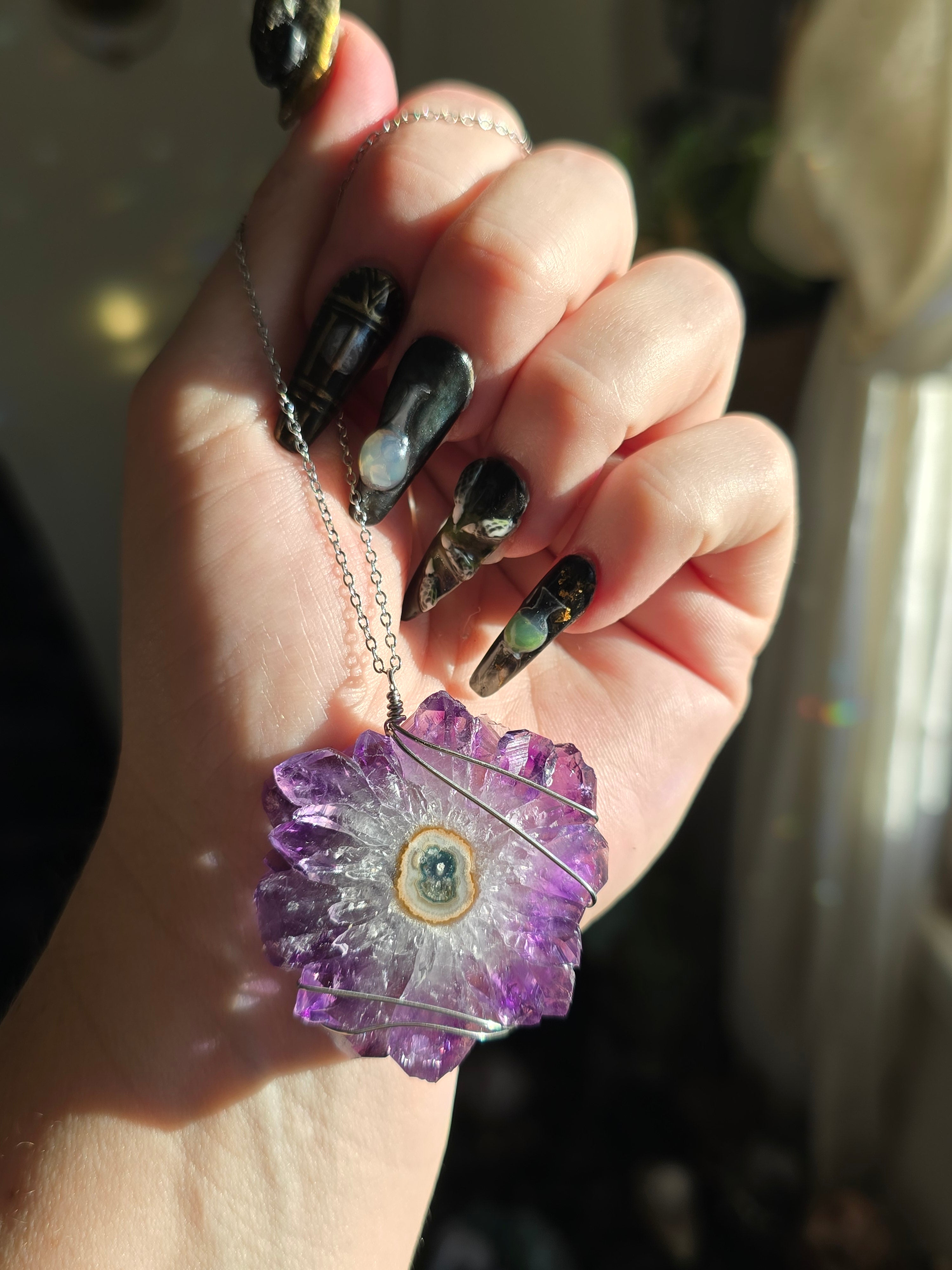 A Grade Amethyst Stalactite Necklace