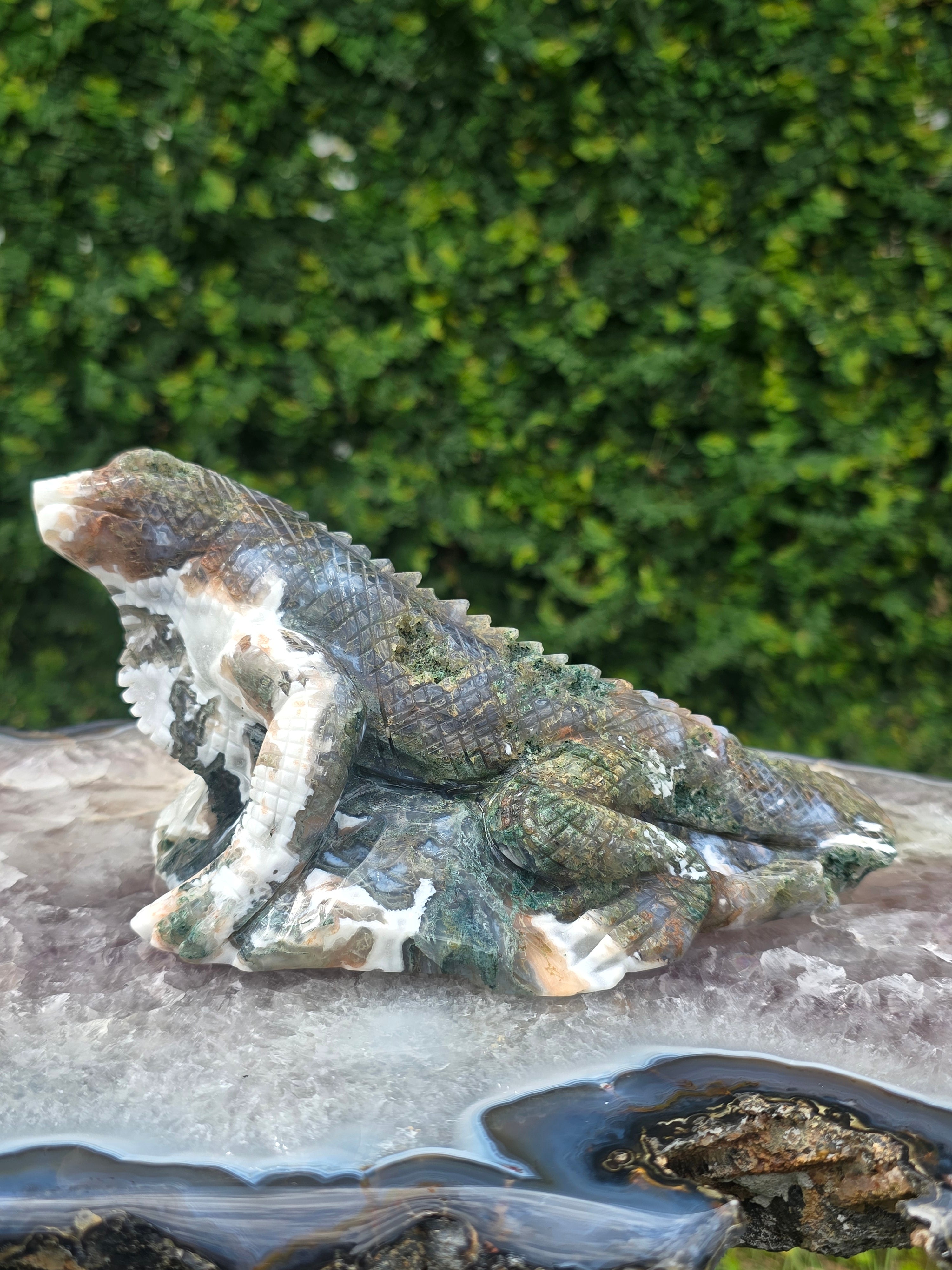 Moss Agate Lizard #9