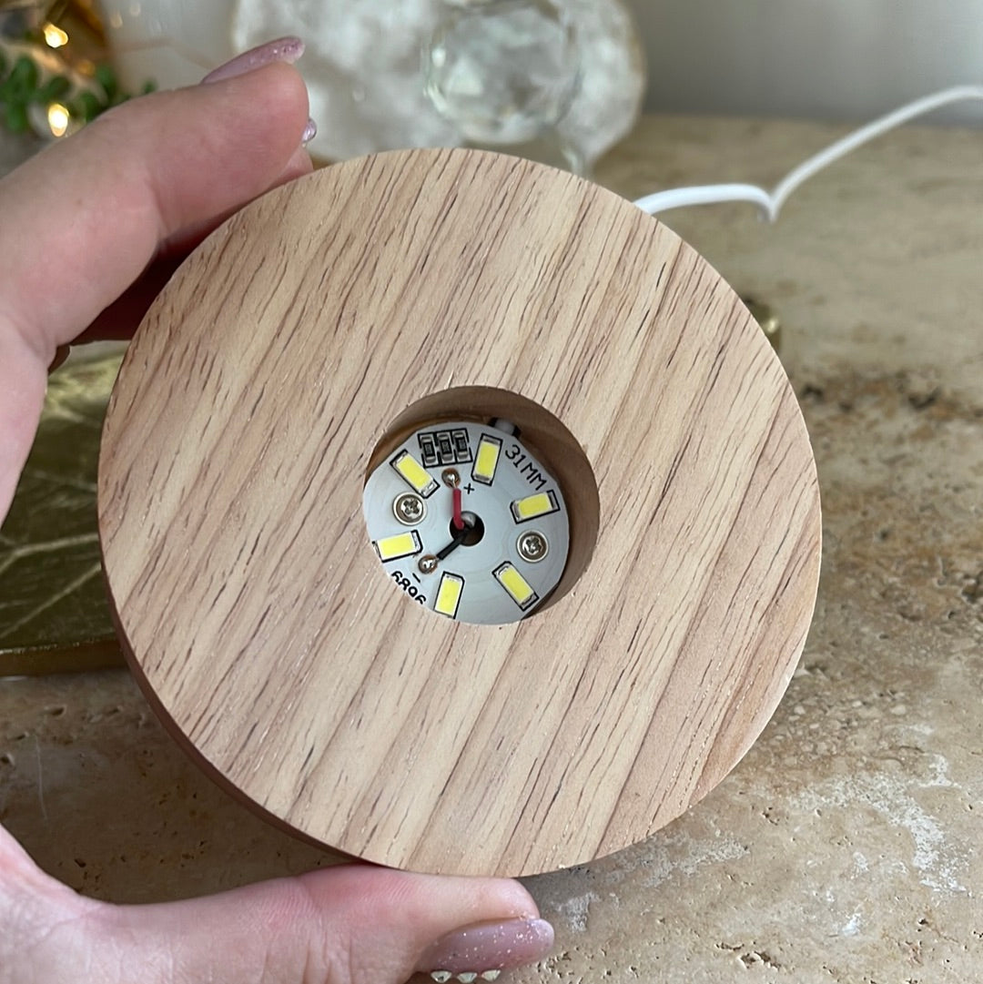 White Light | Wooden USB Light | Light Base