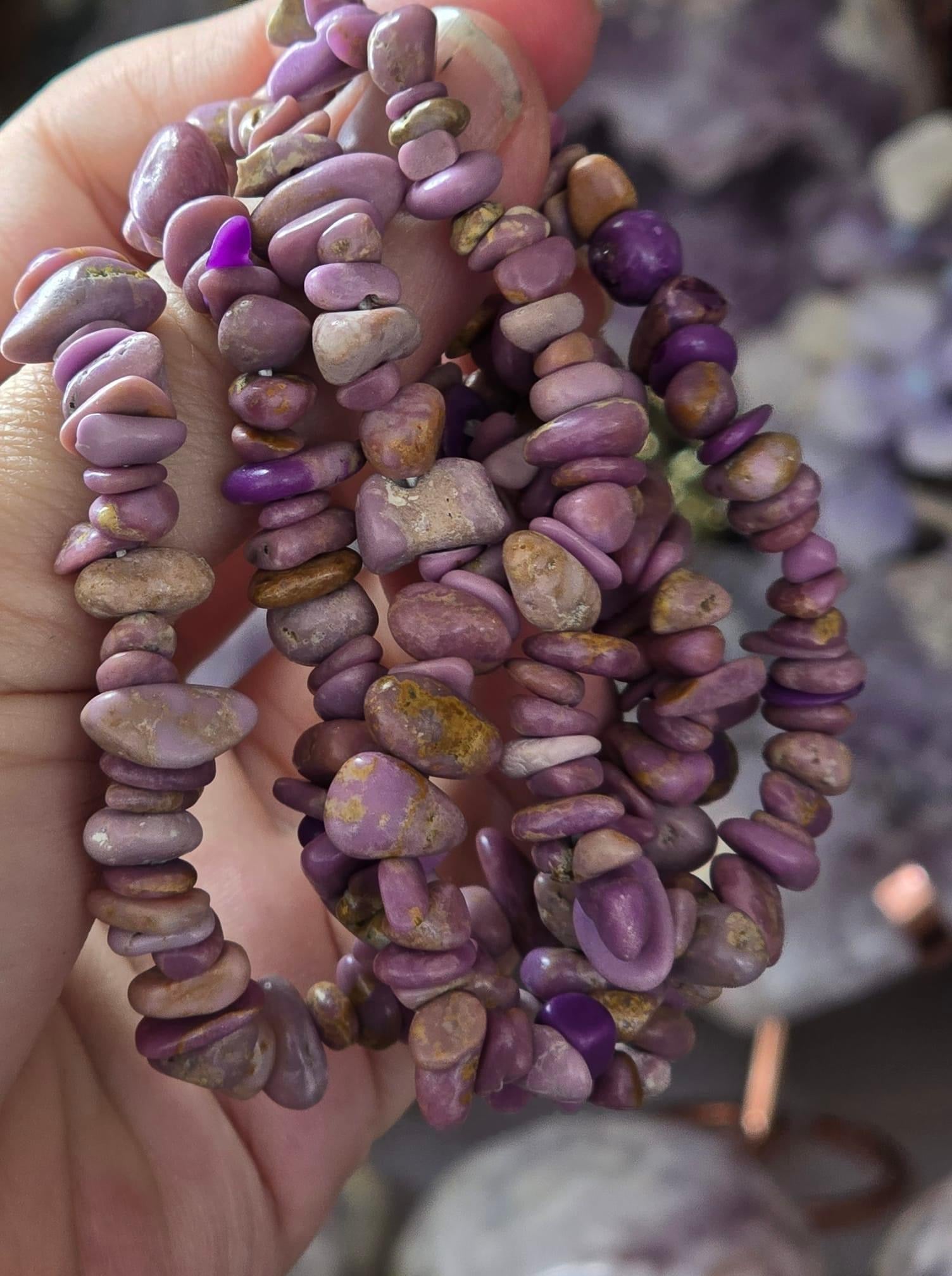 Rare Semi-Precious Chip Bracelets