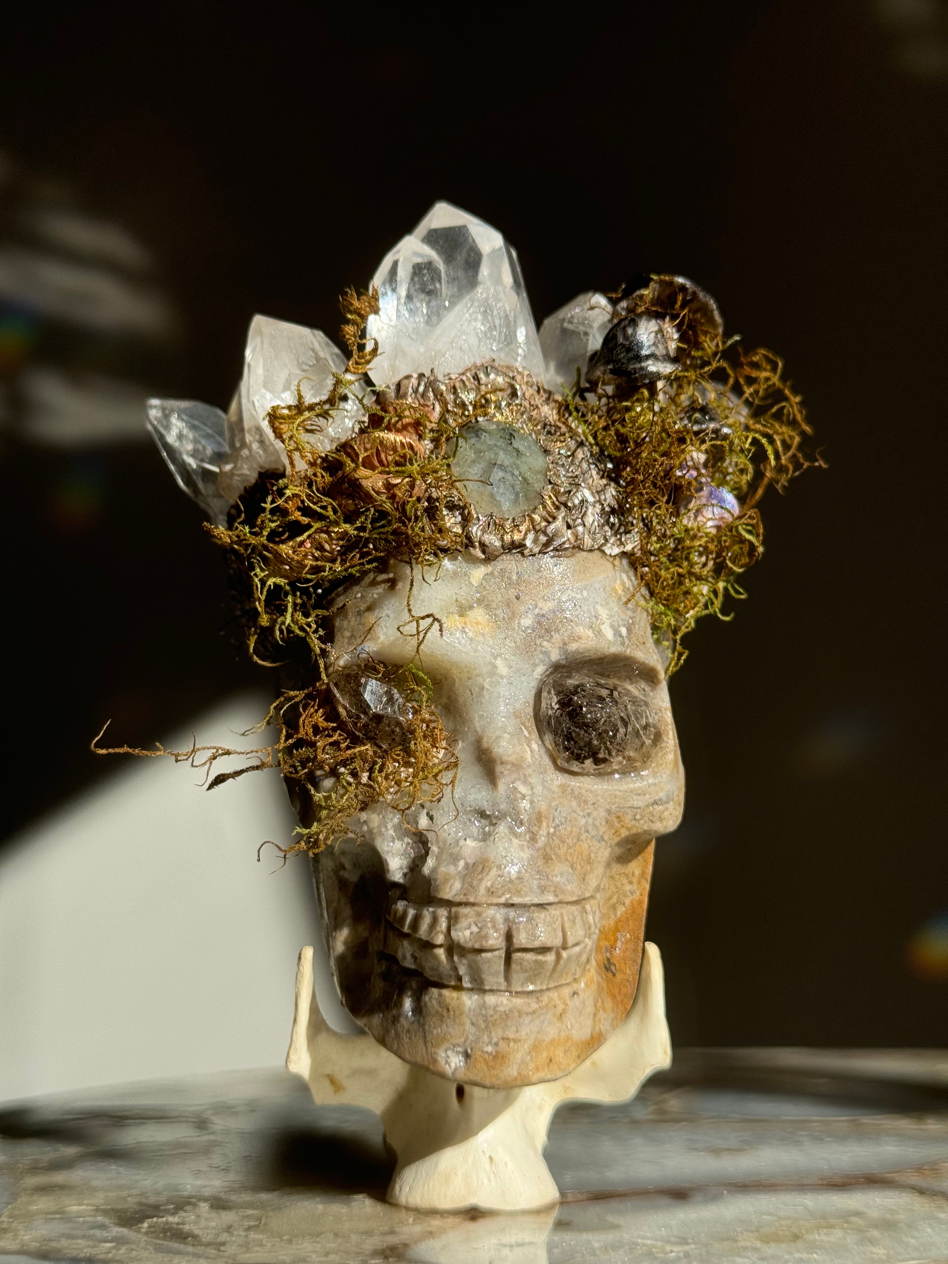 King of the Forest | Hand sculpted Sphalerite Skull