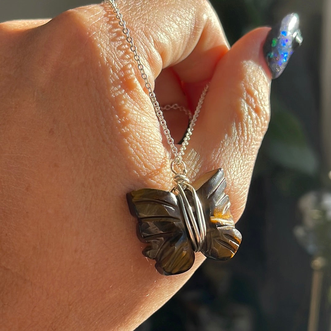 Gemstone Butterfly 🦋 Necklace
