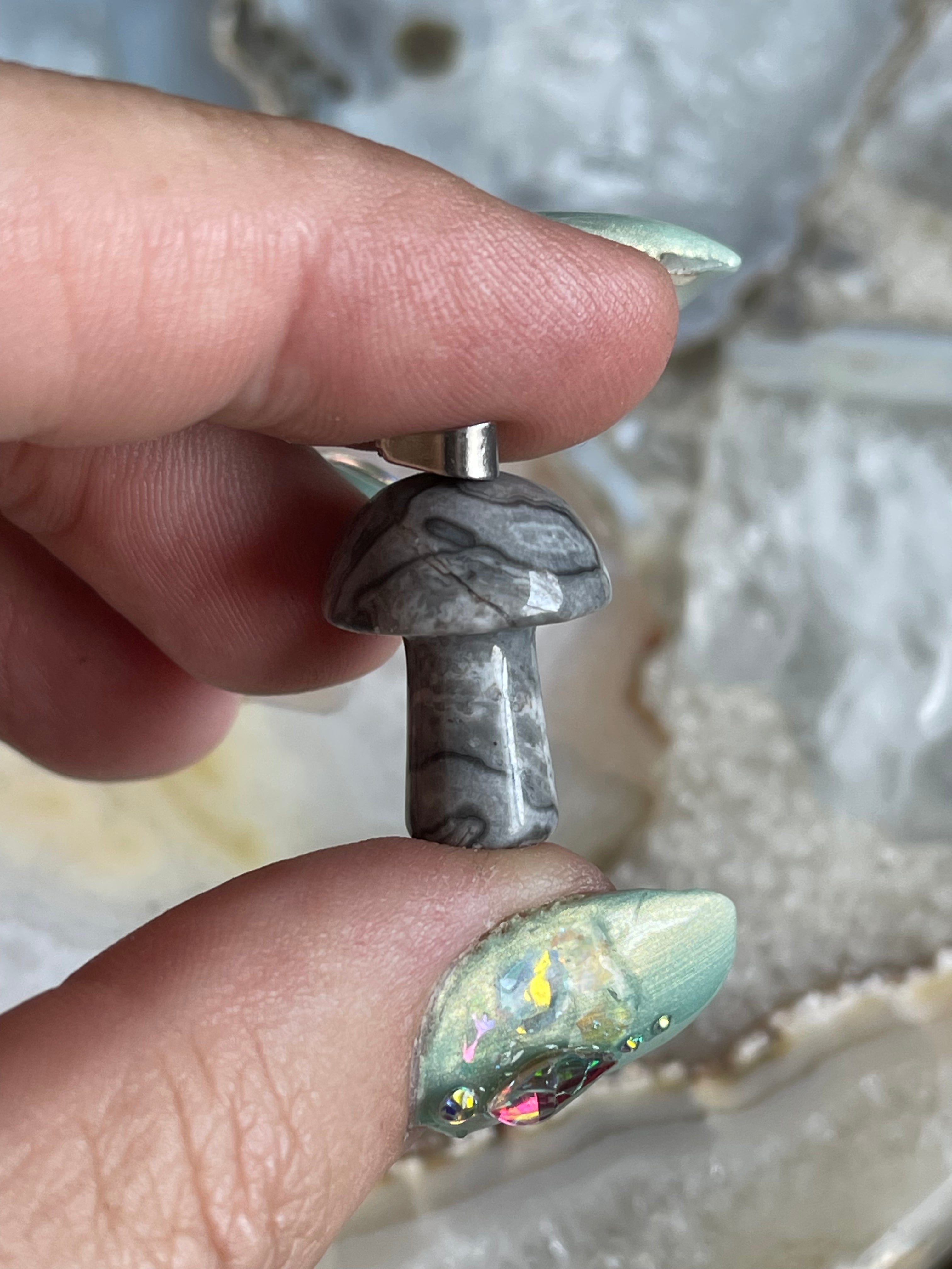 Mini Mushroom Necklace | Multiple Stones Available