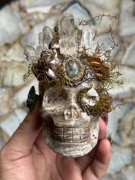 King Cordycep | Hand sculpted Sphalerite Skull