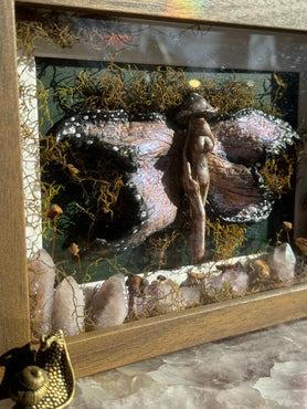 Spirit Quartz Mushroom Fairy| Hand sculpted