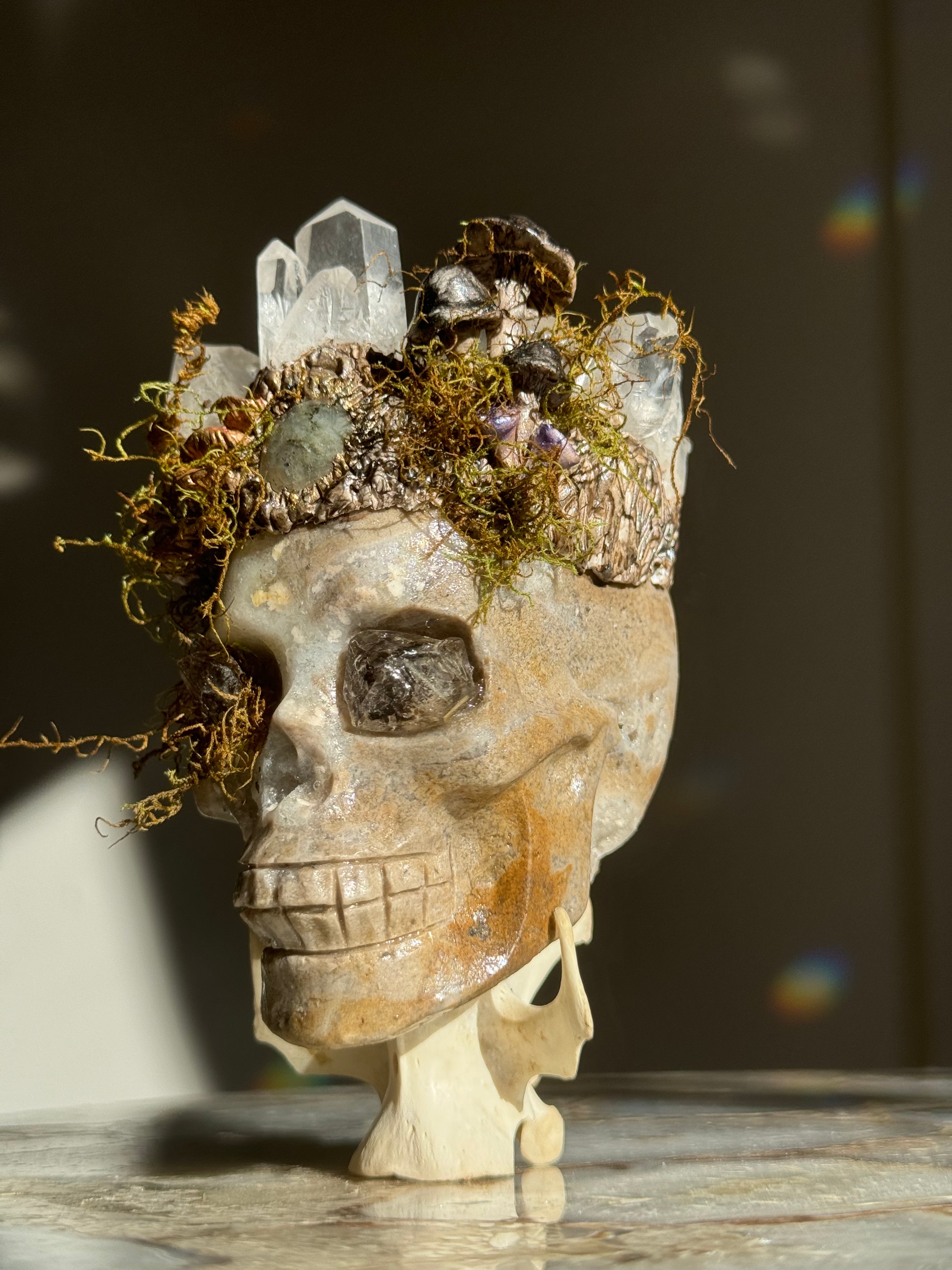 King of the Forest | Hand sculpted Sphalerite Skull