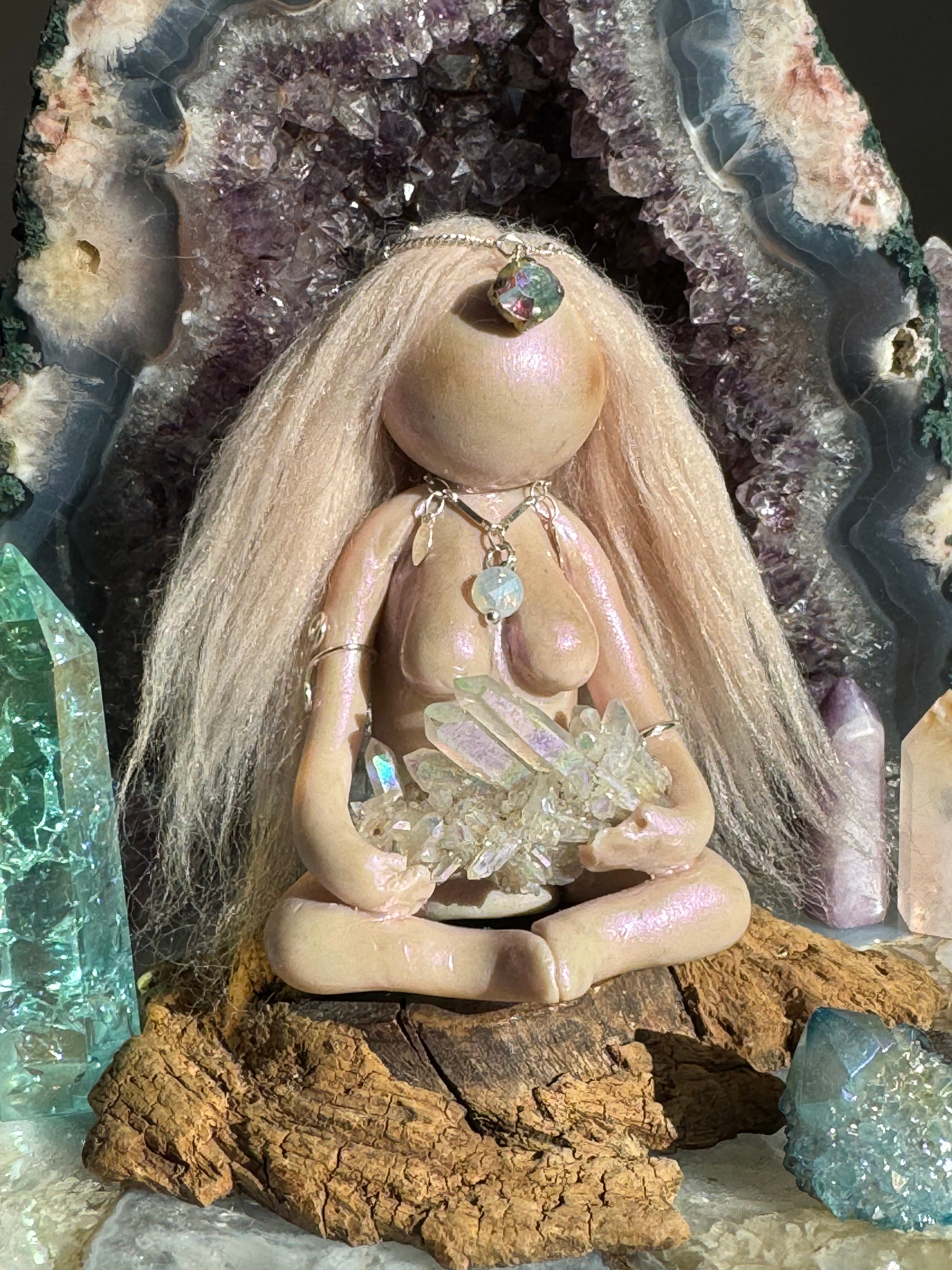 Crystal Keeper With Silver Accents