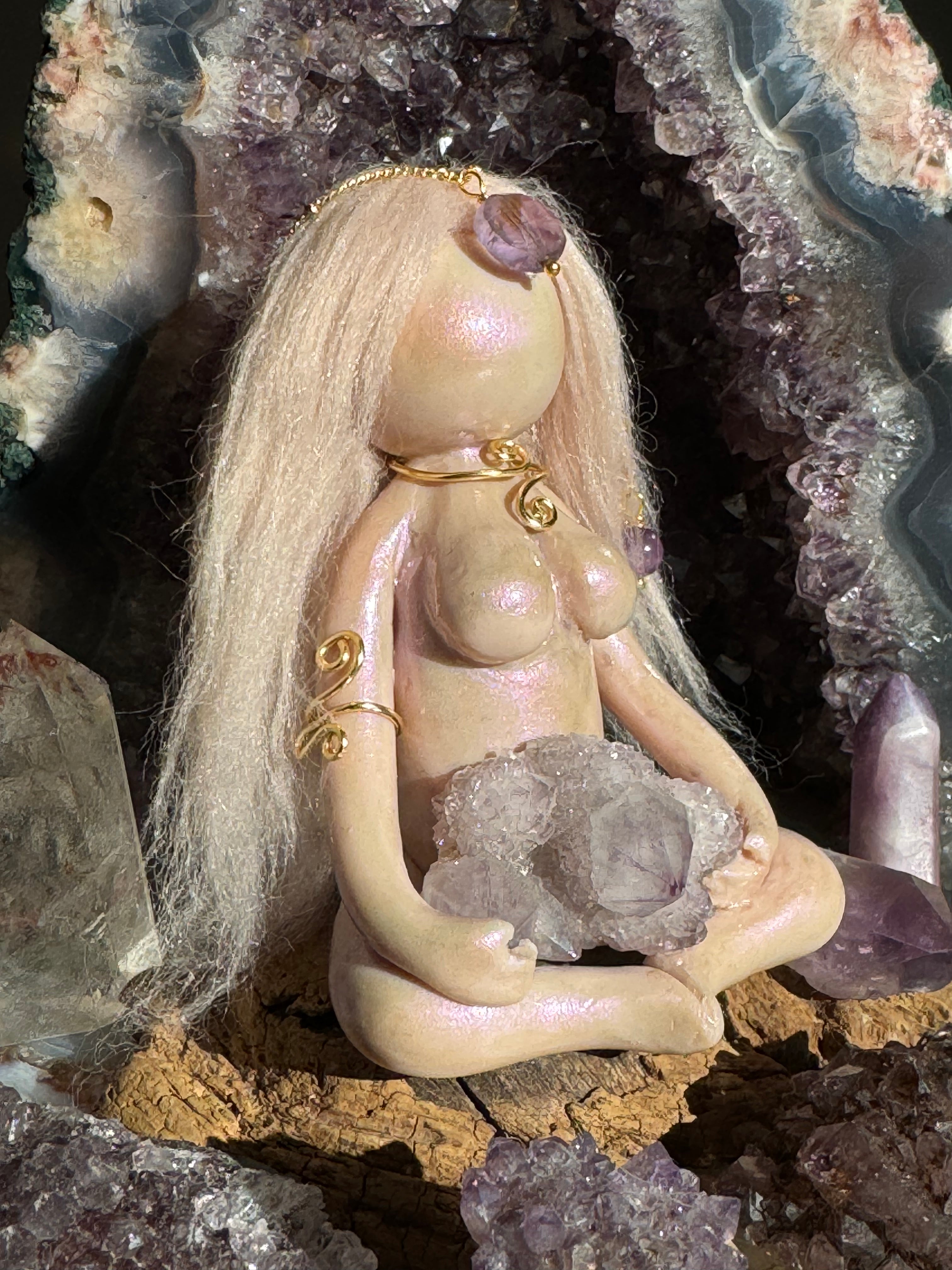 Crystal Keeper With Gold Accents