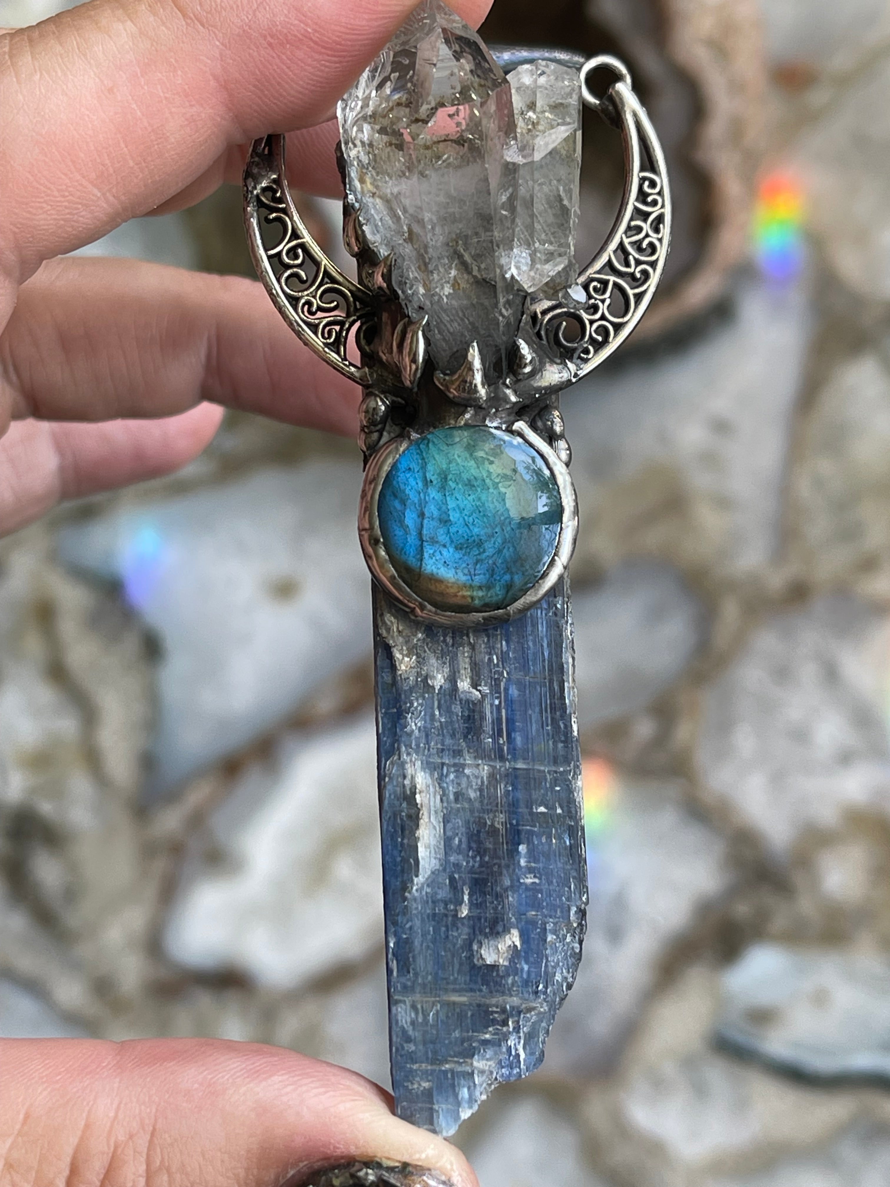 Kyanite & Labradorite Necklace