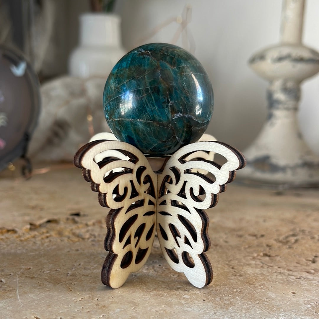 Wooden Butterfly Sphere Holder