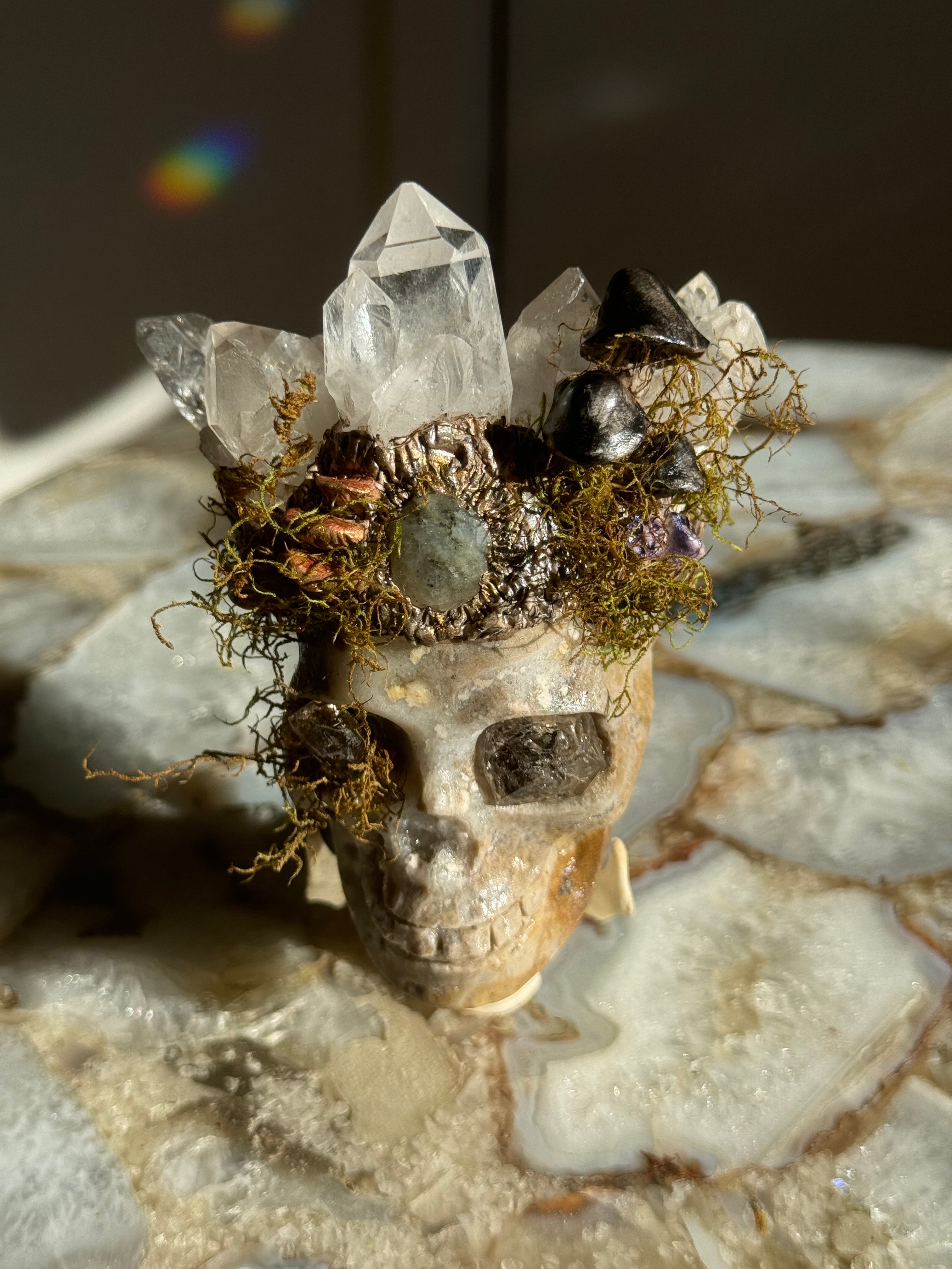 King of the Forest | Hand sculpted Sphalerite Skull