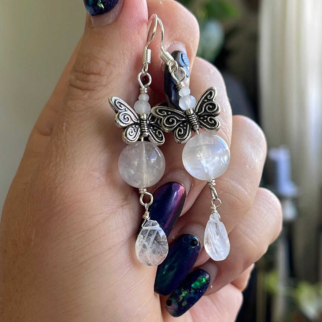 Moonstone Butterfly 🦋 Earrings
