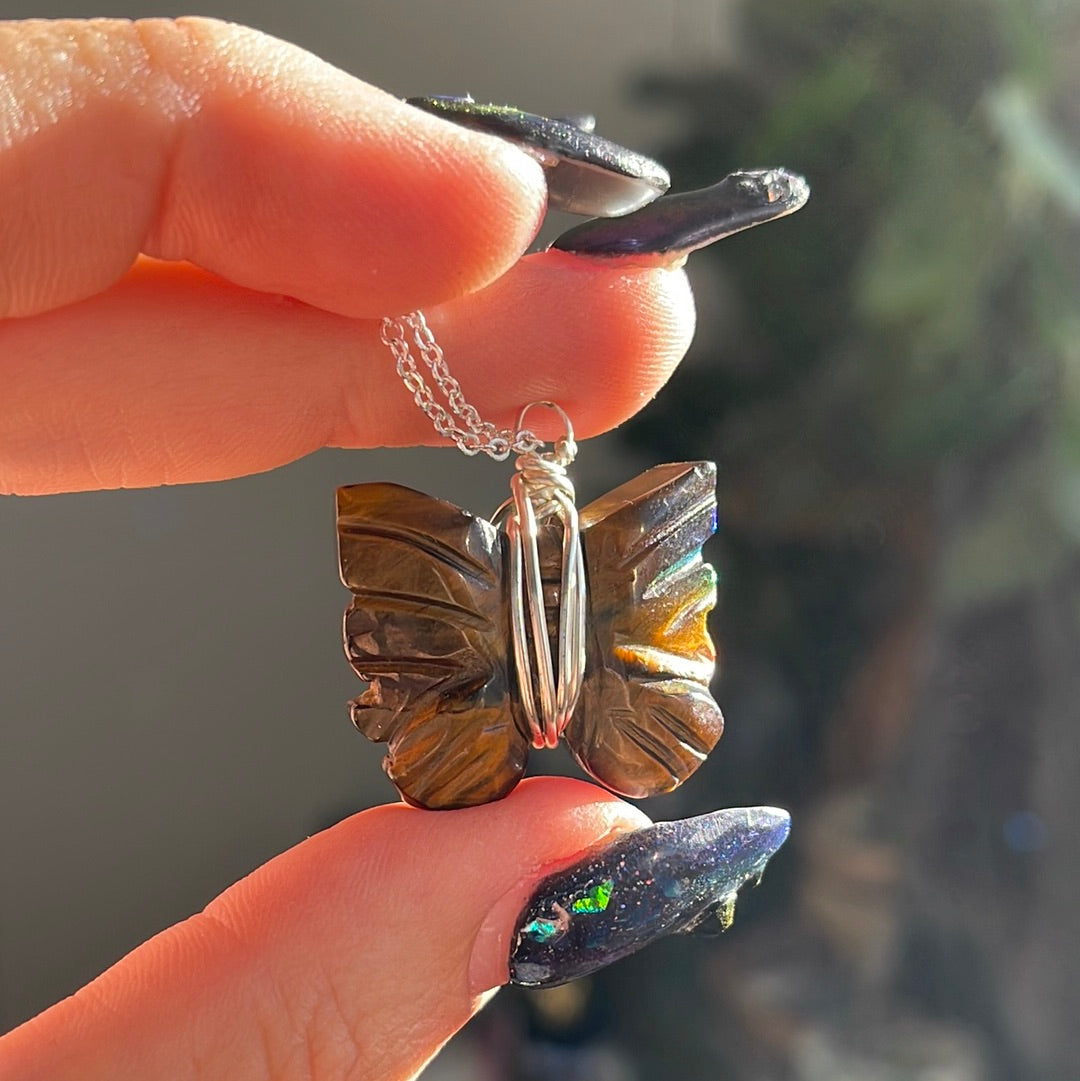 Gemstone Butterfly 🦋 Necklace