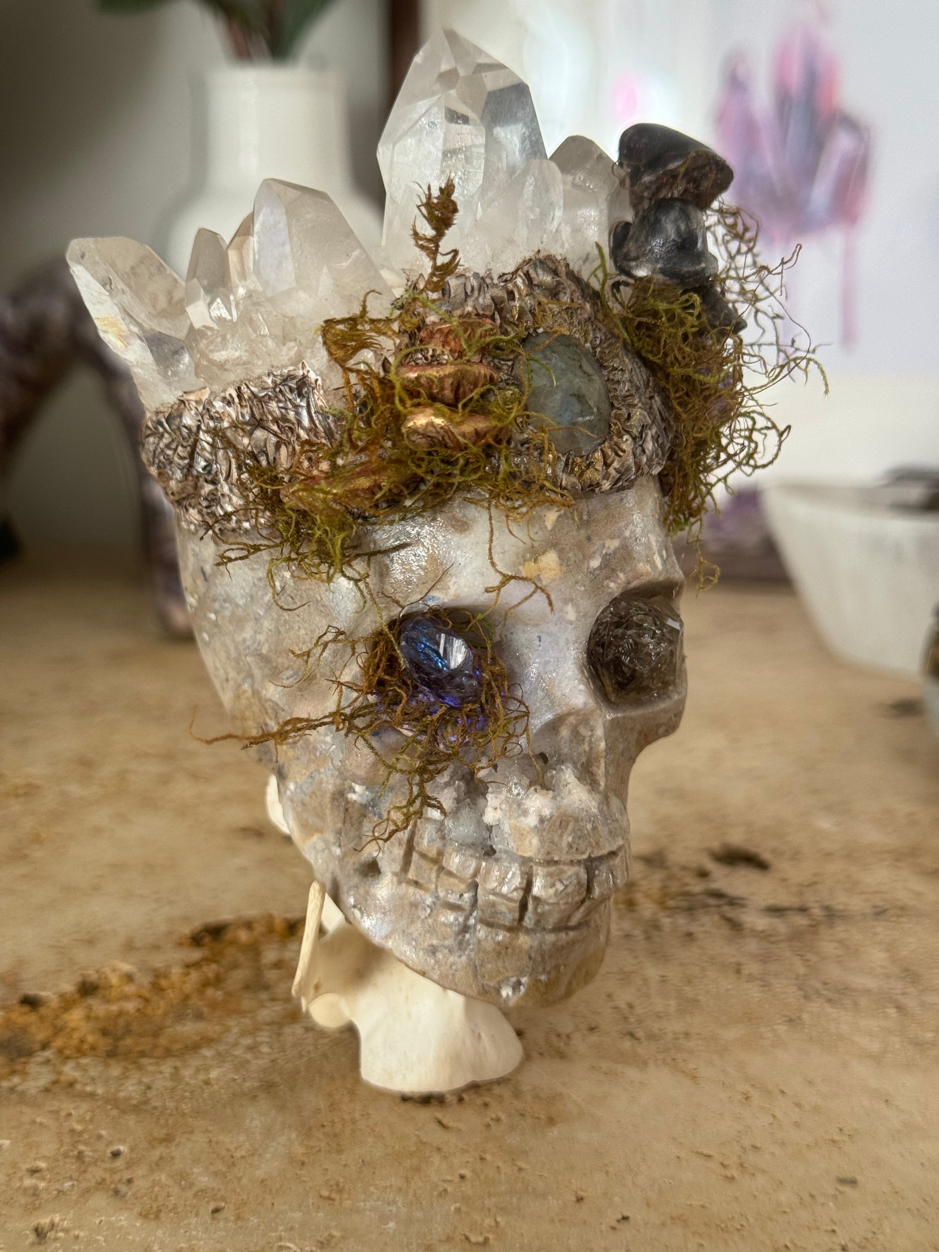 King of the Forest | Hand sculpted Sphalerite Skull
