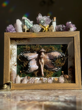 Spirit Quartz Mushroom Fairy| Hand sculpted
