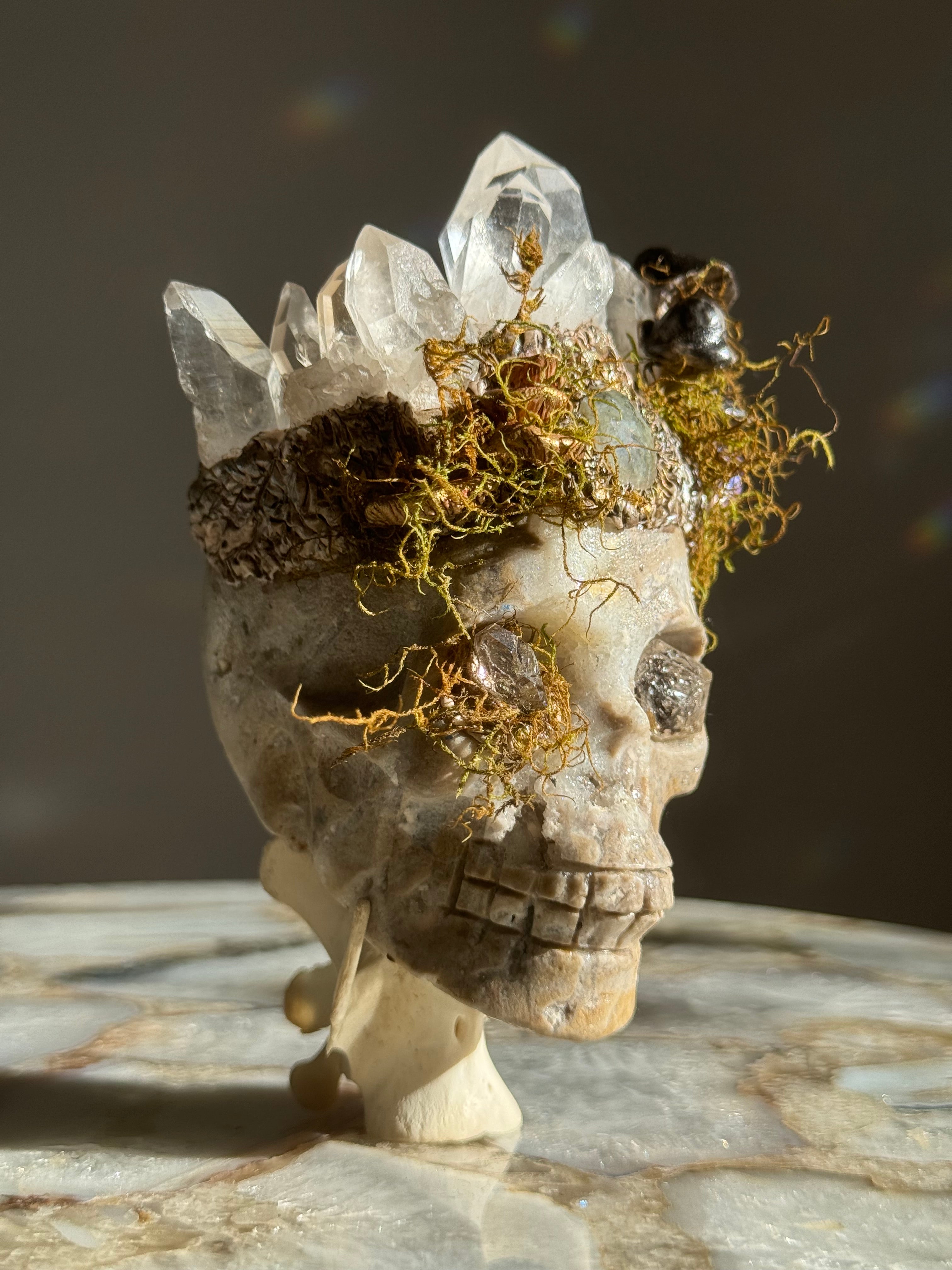 King of the Forest | Hand sculpted Sphalerite Skull