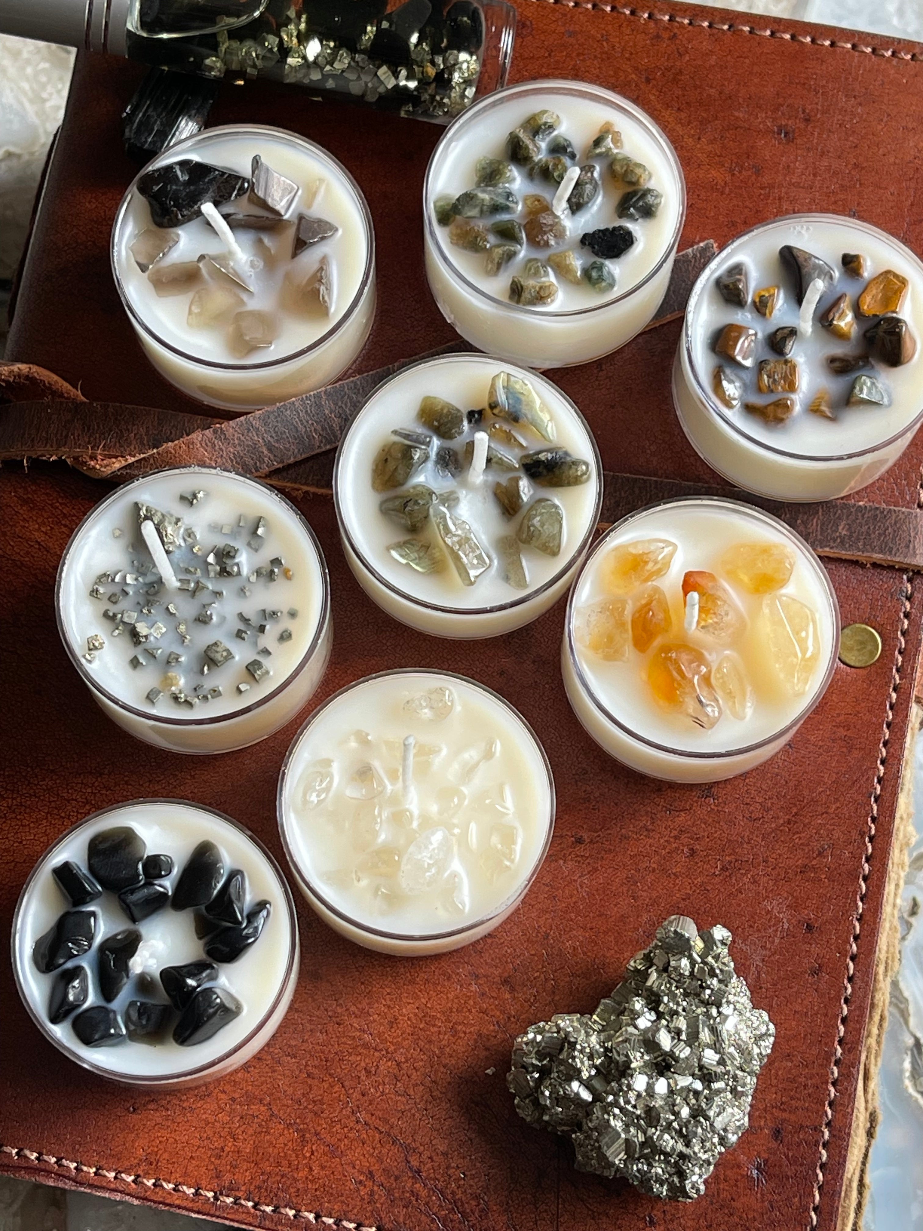 Crystal Infused Tea Light Candles | Candles | Crystal Collection