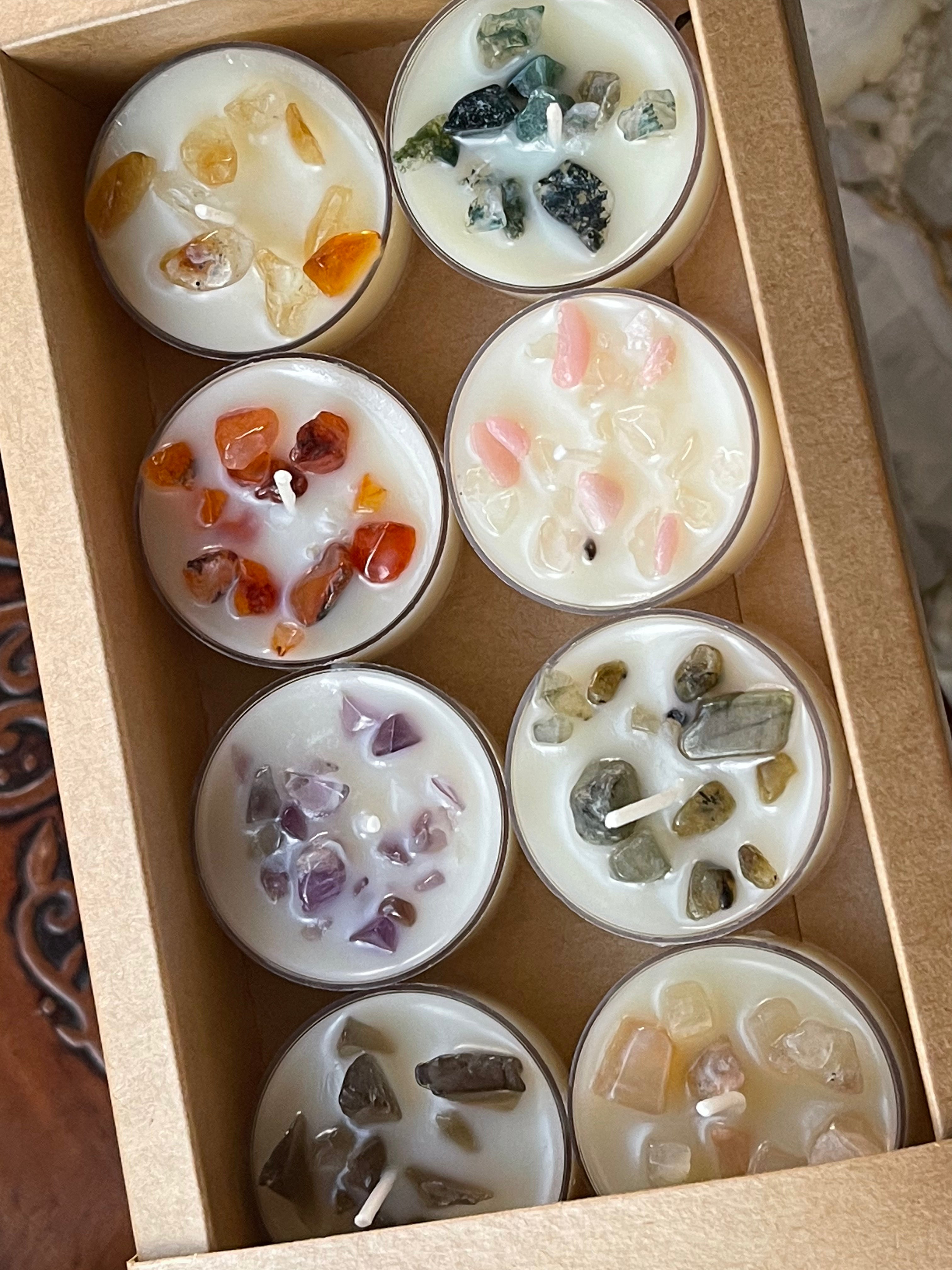 Fruity & Floral Crystal Infused Tea Light Sample Pack | Crystal Collection