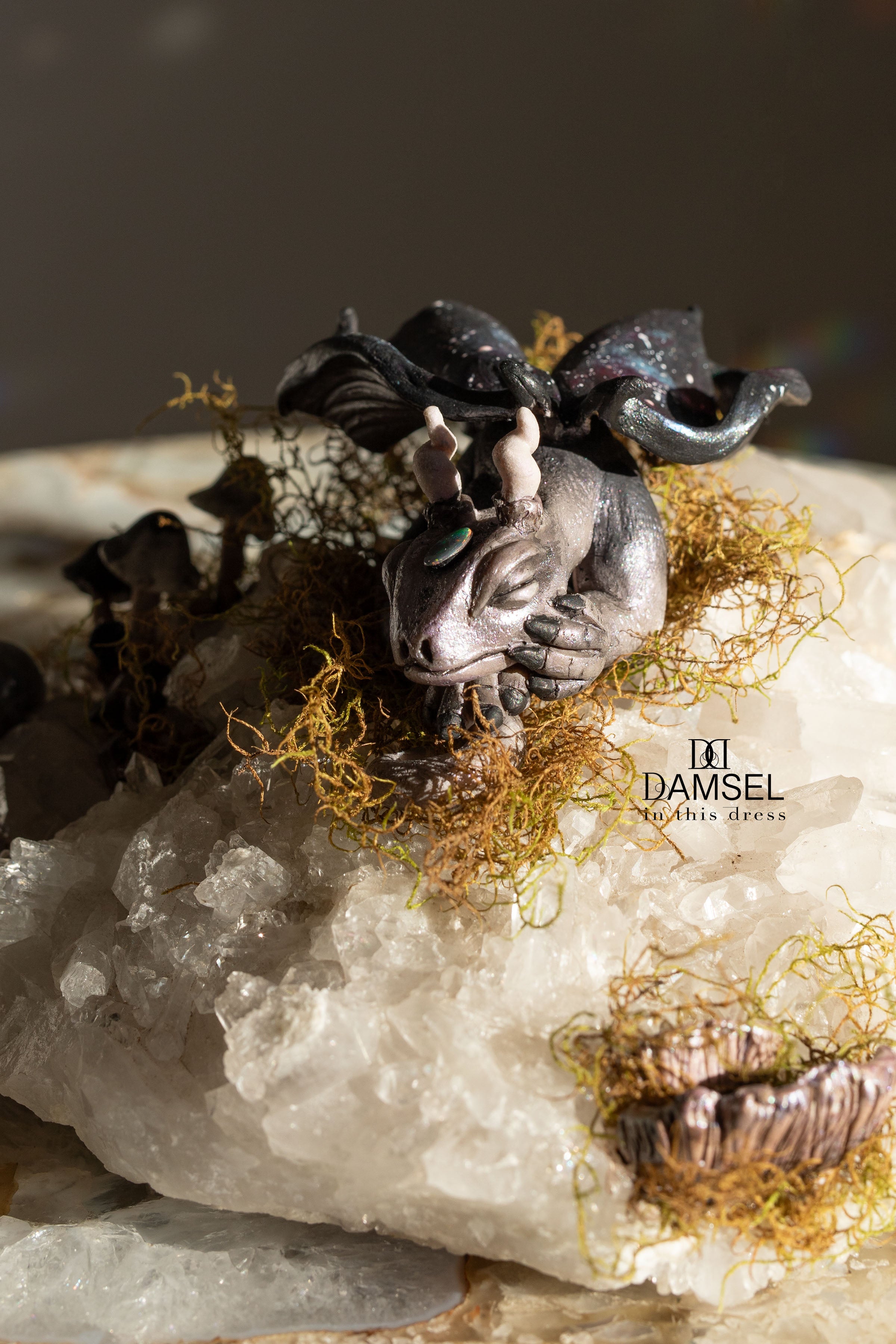 Astraeus Baby Galaxy Dragon & Crystal & Moss Bed