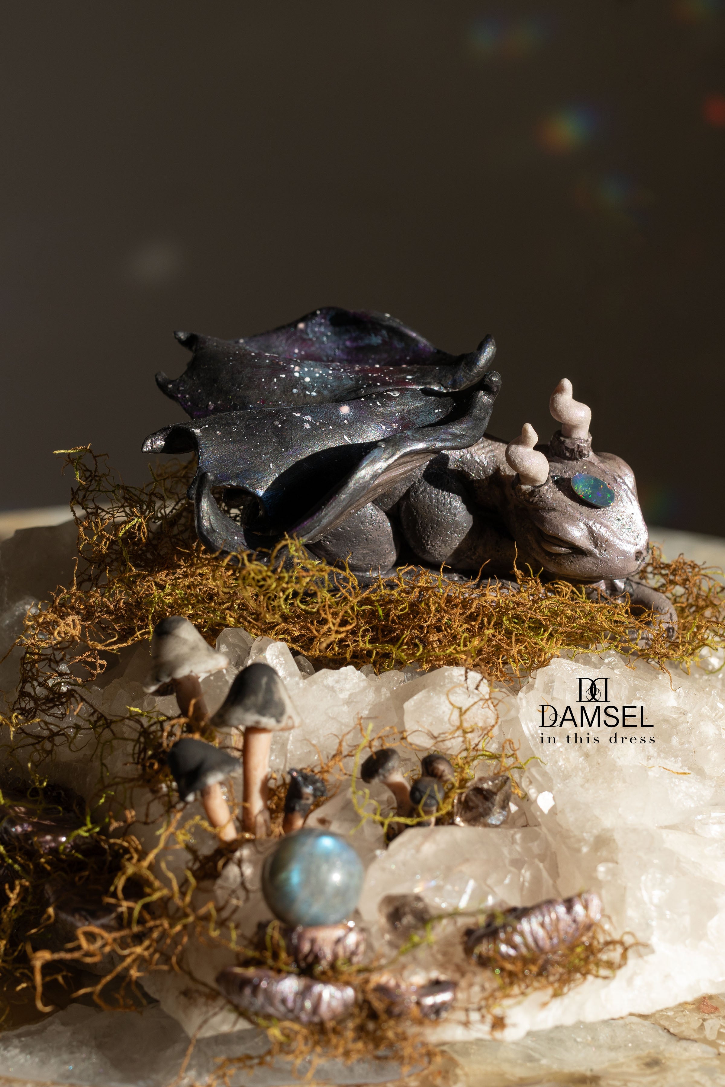 Astraeus Baby Galaxy Dragon & Crystal & Moss Bed