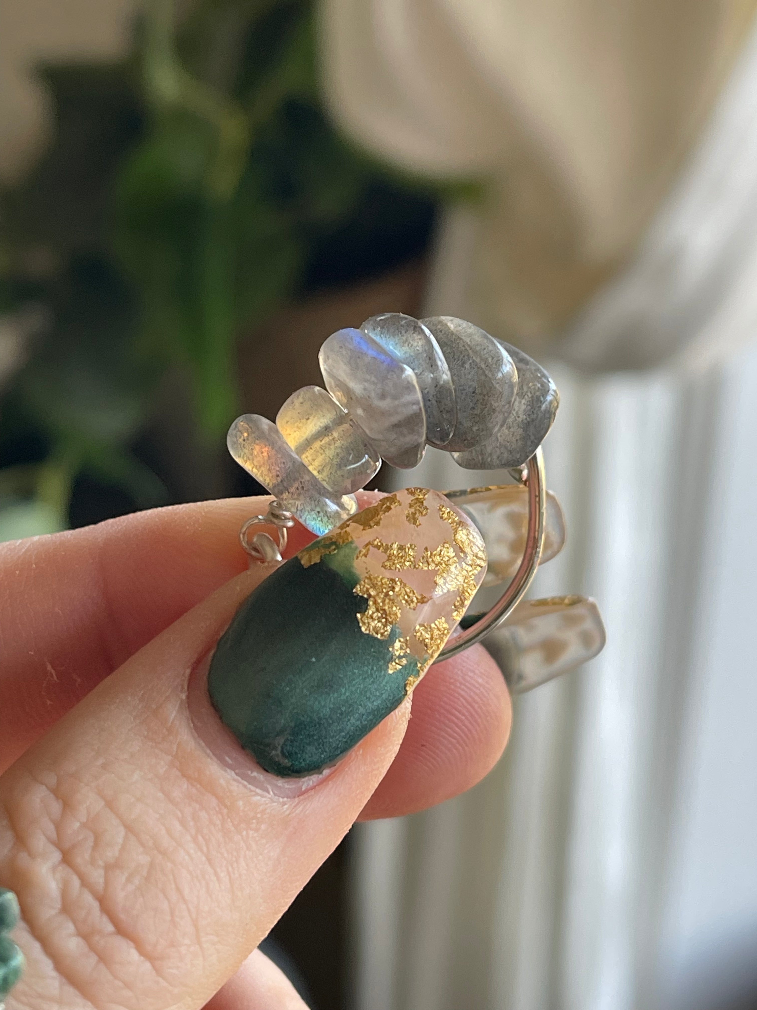 Gemstone Chip Ring