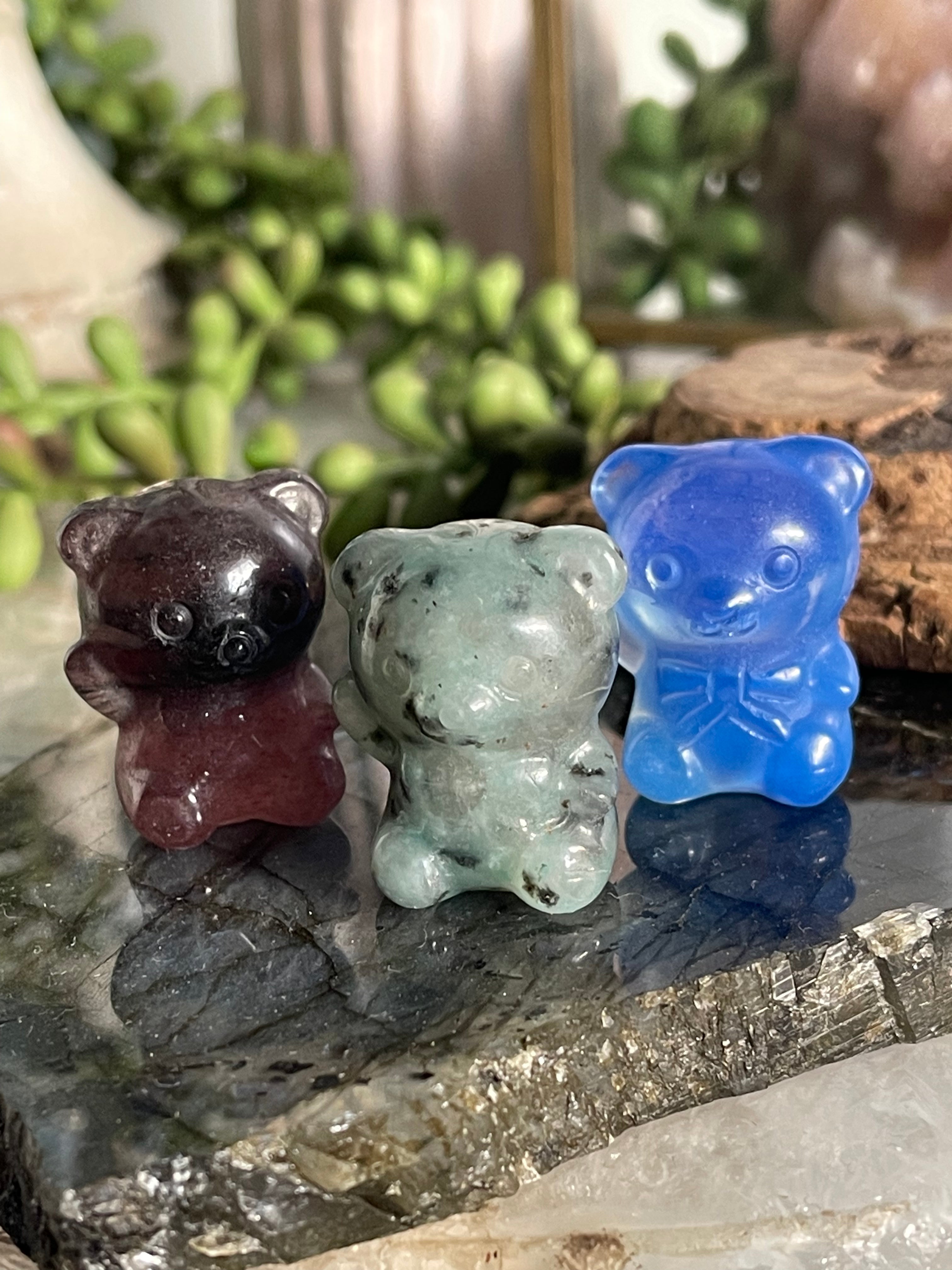 Teddy Bear Crystal Carvings