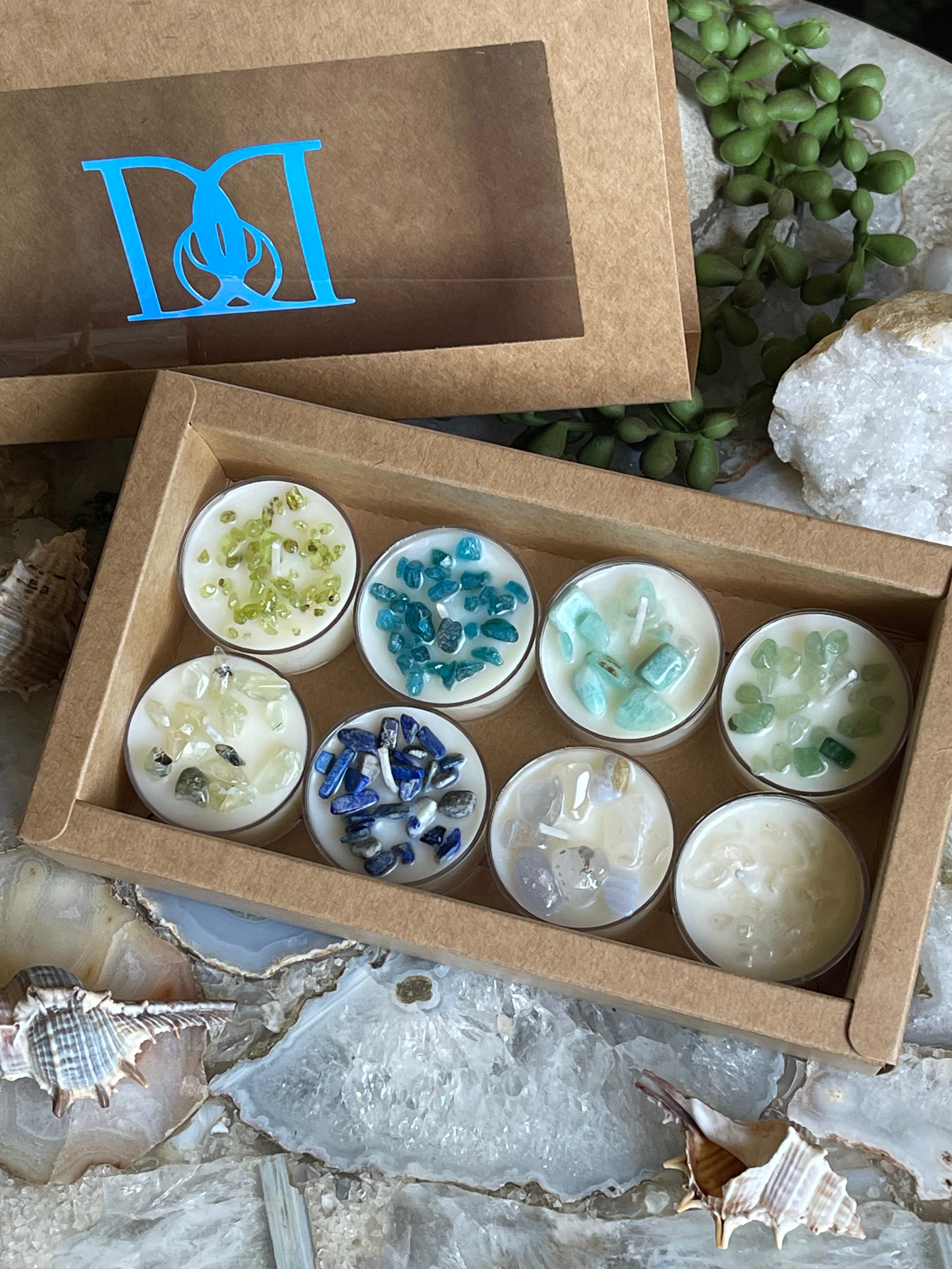 Crystal Infused Tea Light Candles | Candles | Crystal Collection