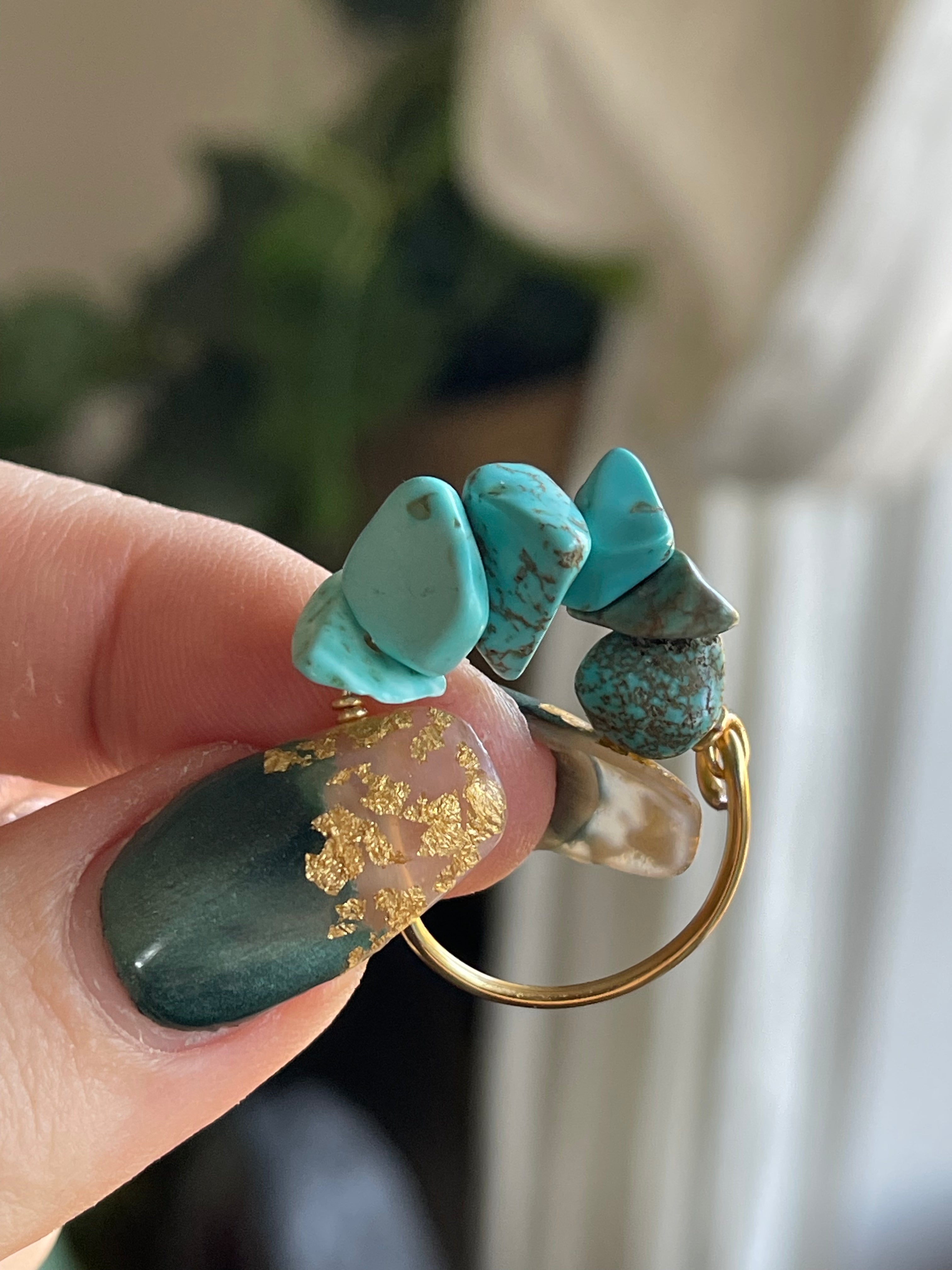 Gemstone Chip Ring