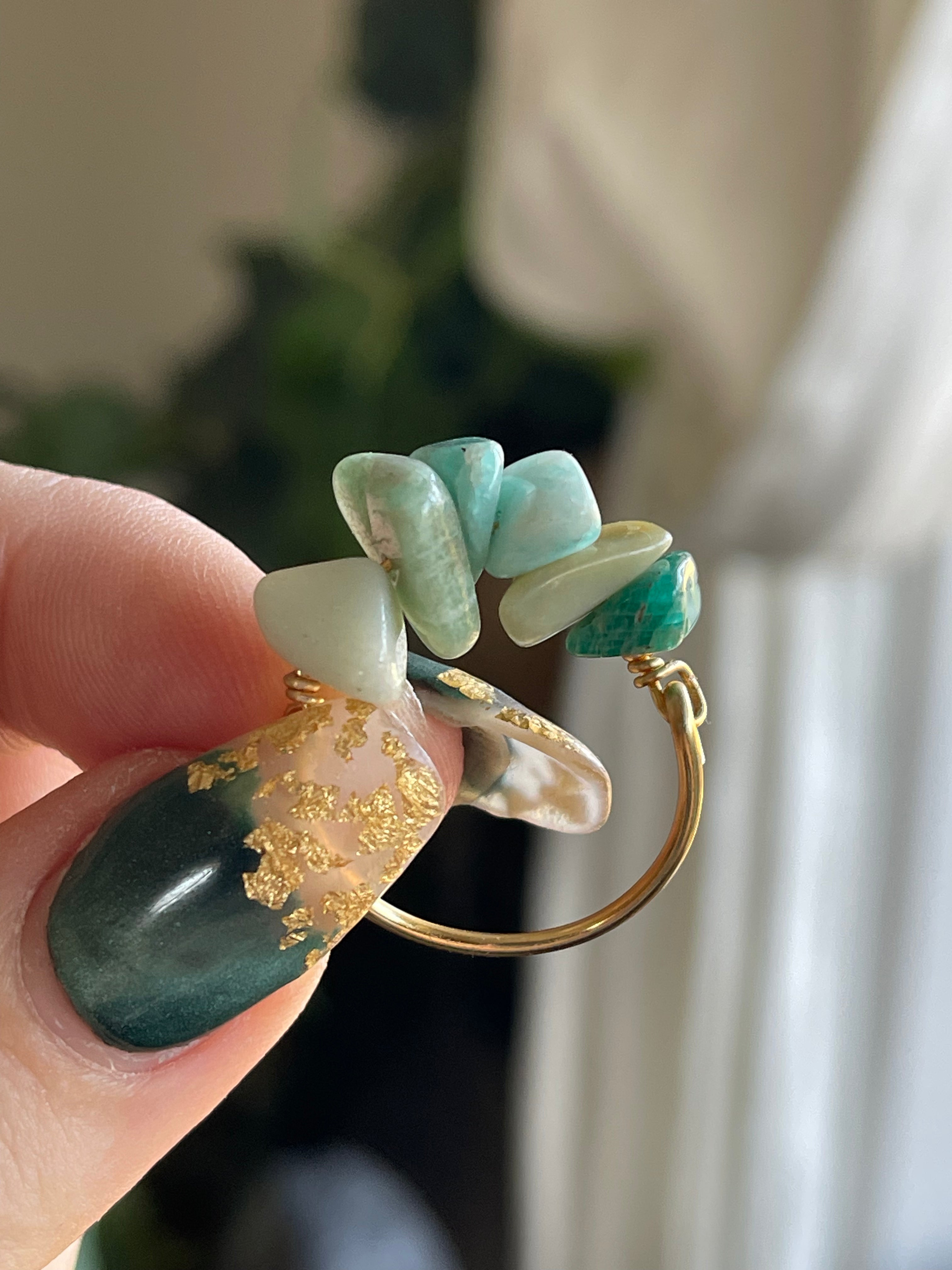 Gemstone Chip Ring