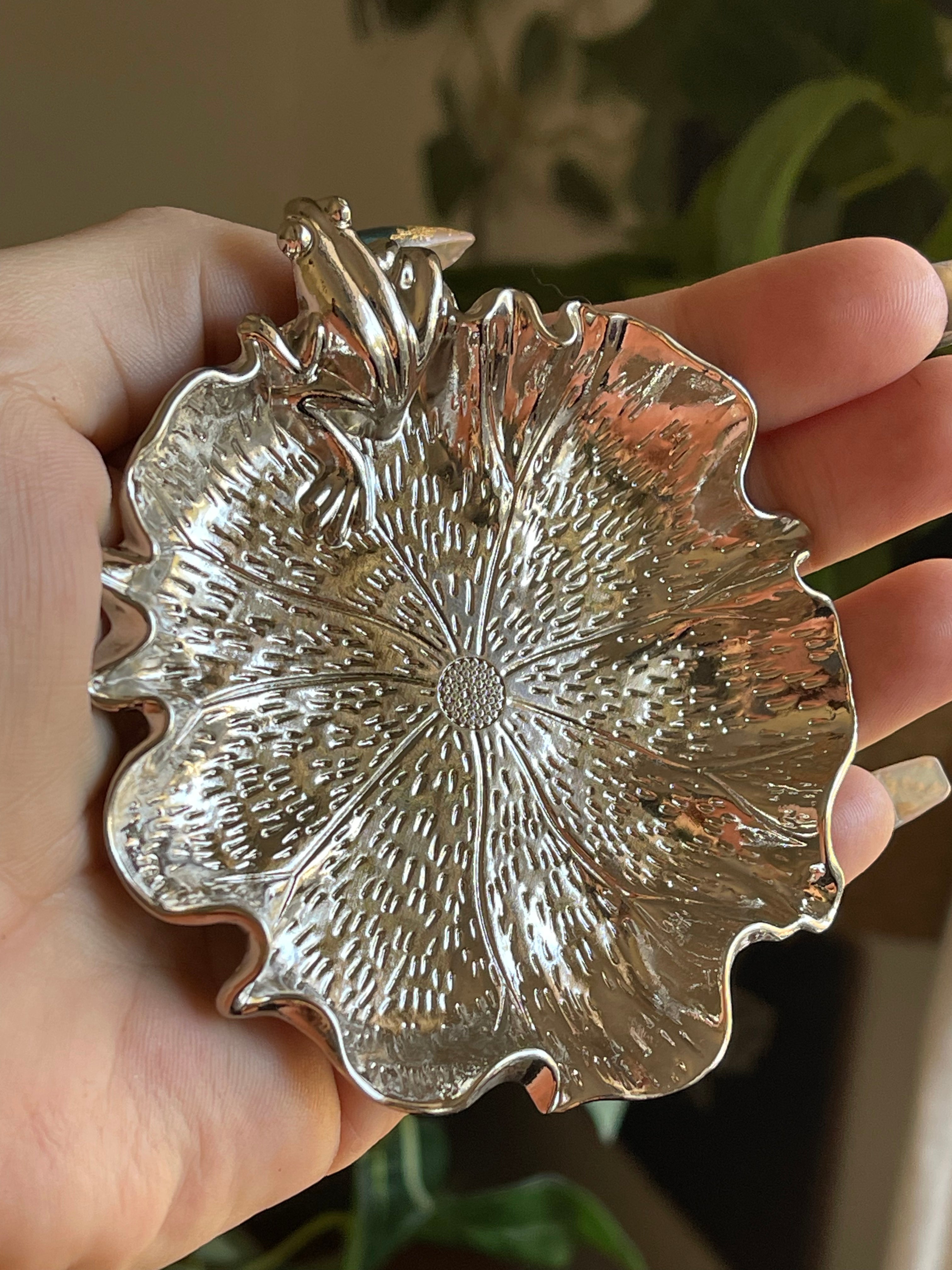 Lily Pad & Frog Trinket Bowl | Different Metals