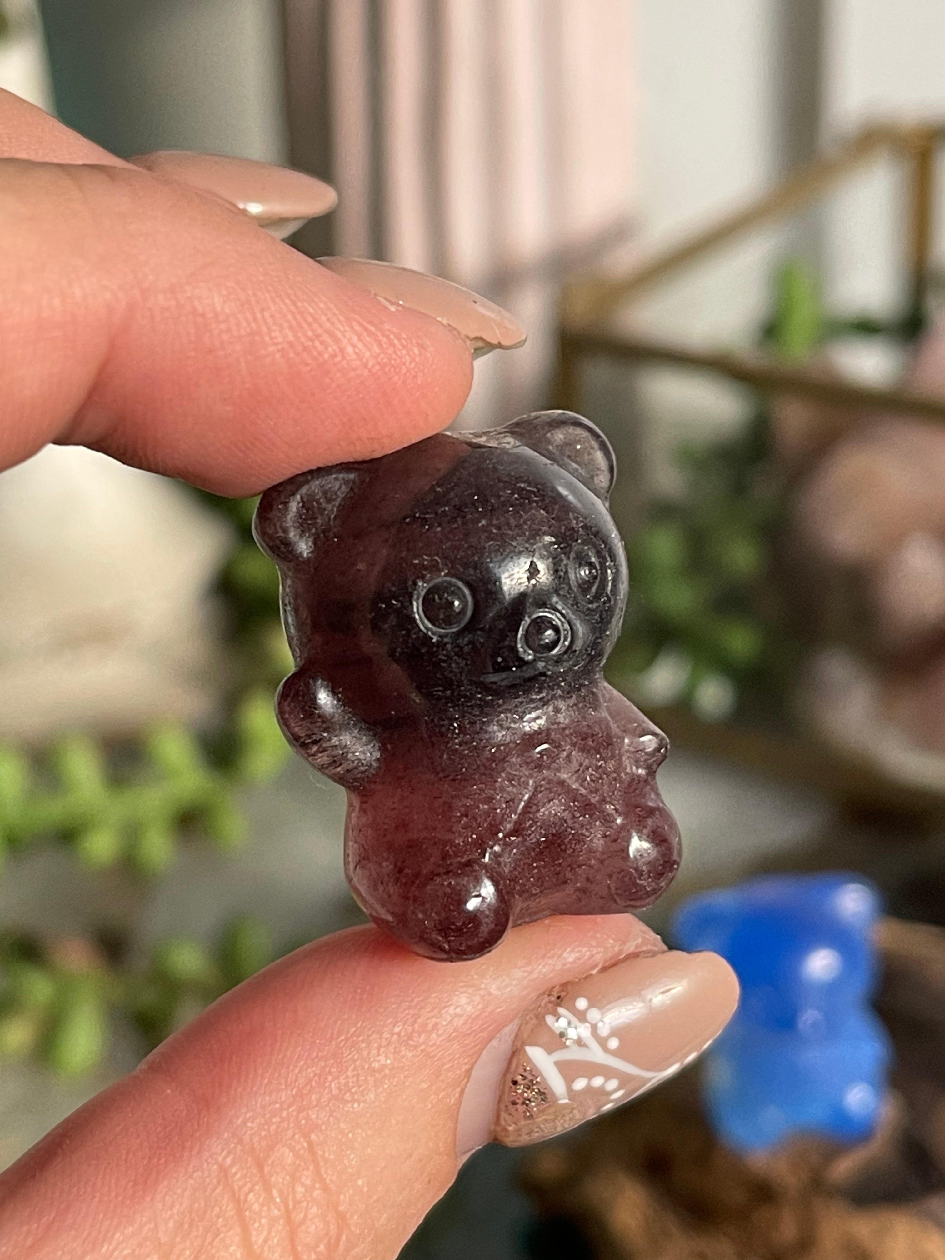 Teddy Bear Crystal Carvings