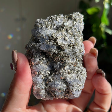Collectors Rare Blue Fluorite With Pyrite Cluster