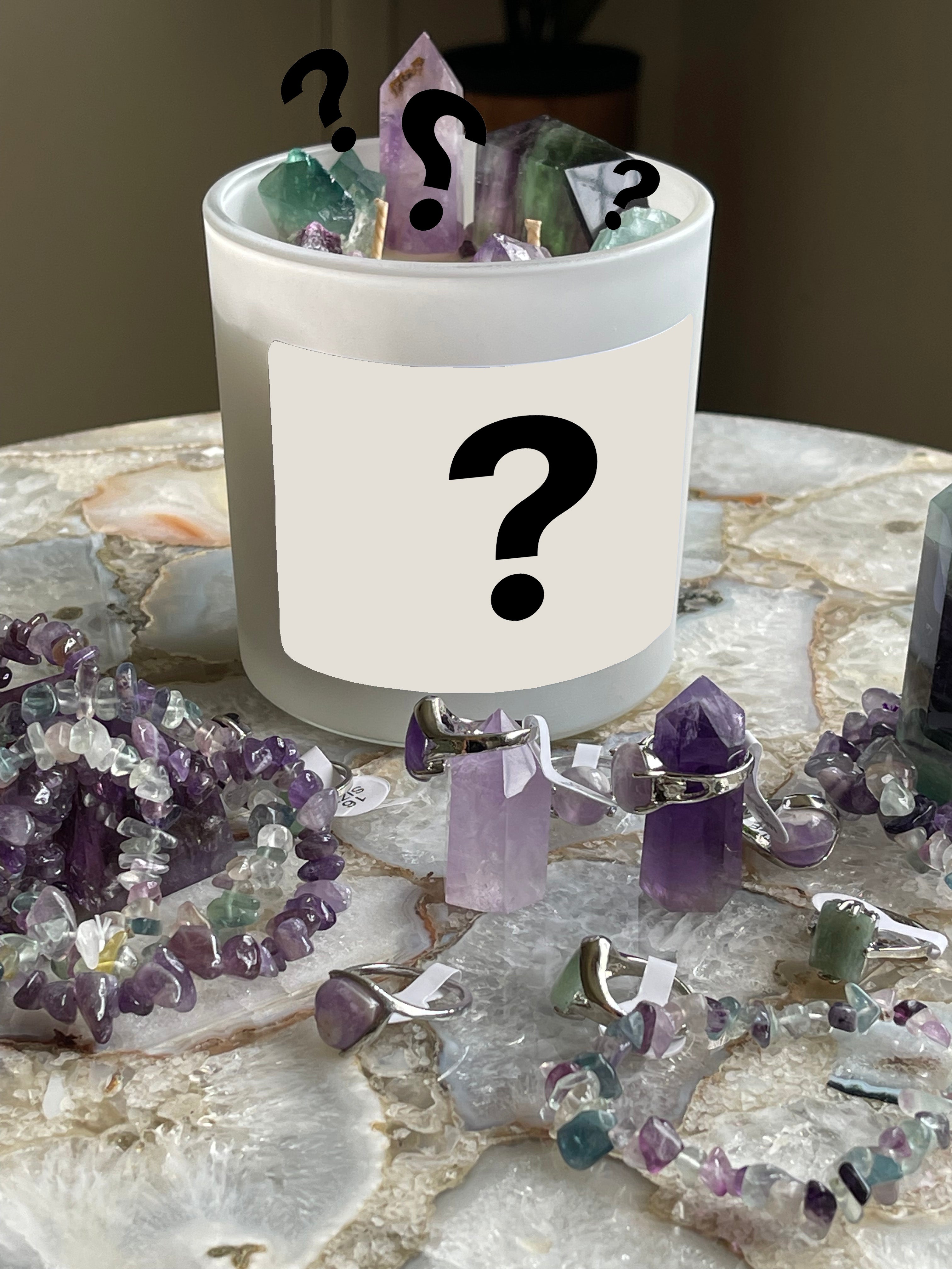 Mystery Hidden Treasure Crystal Infused Candle | Hidden Jewellery Inside