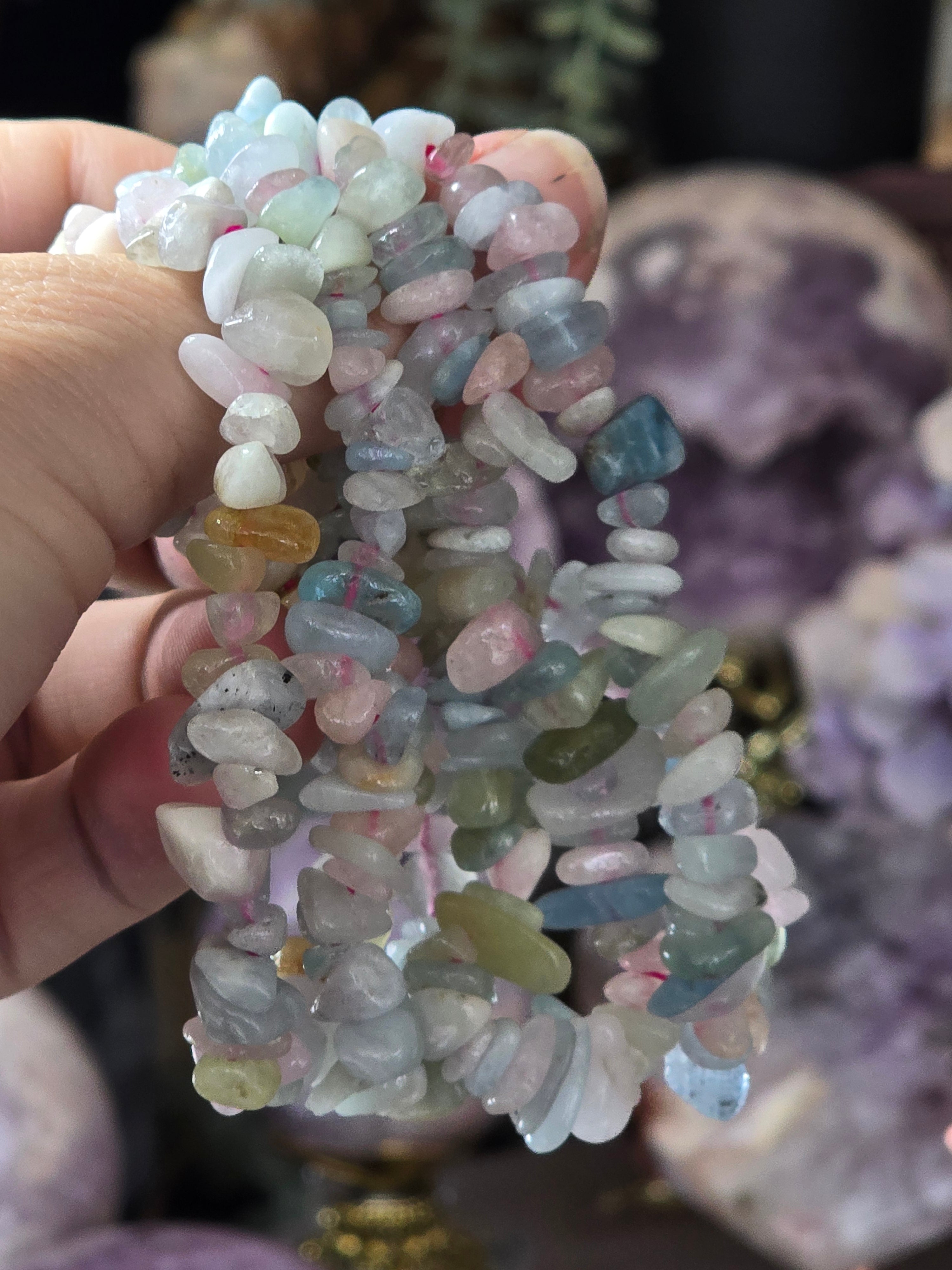 Rare Semi-Precious Chip Bracelets
