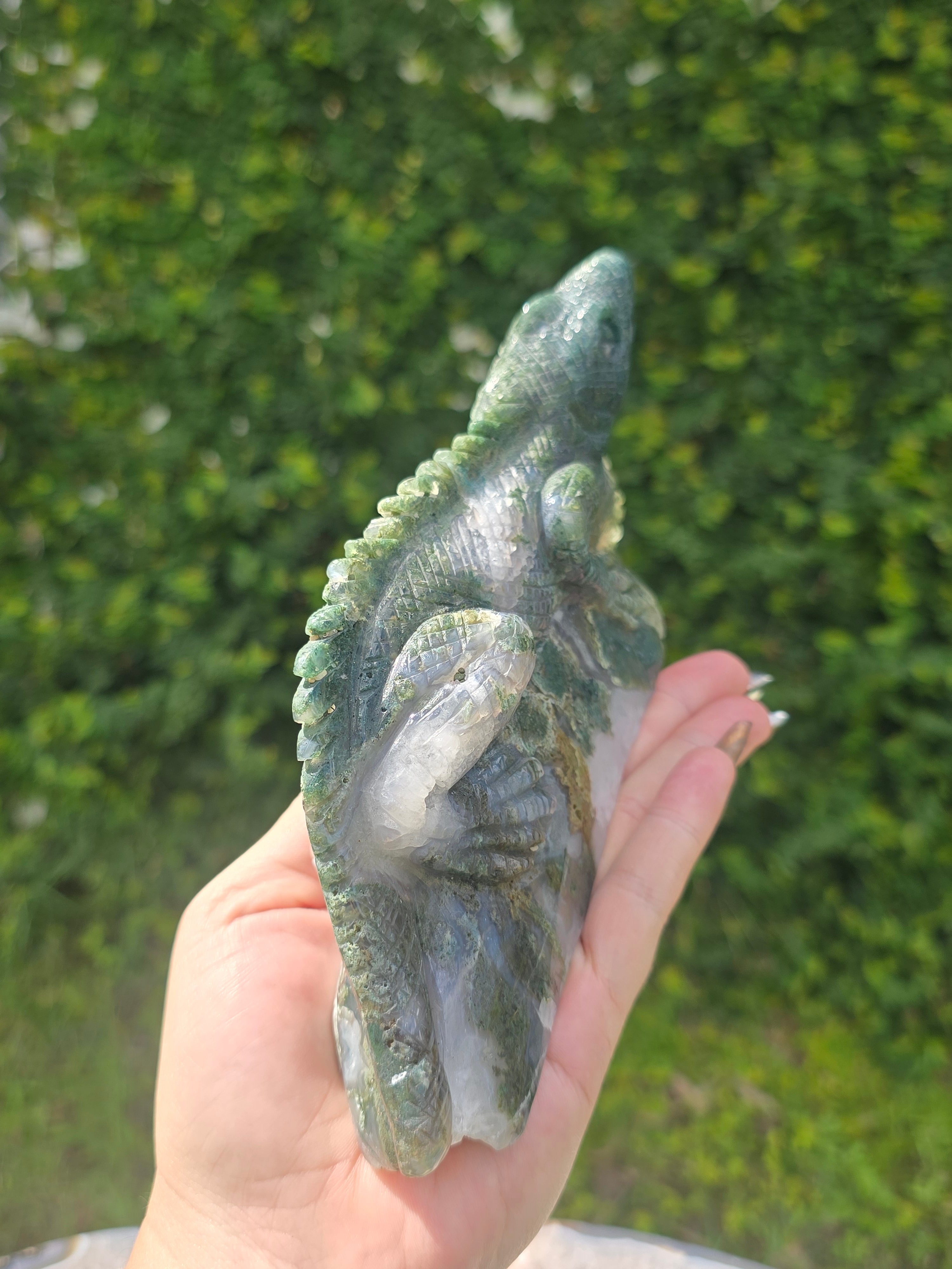 Moss Agate Lizard #7