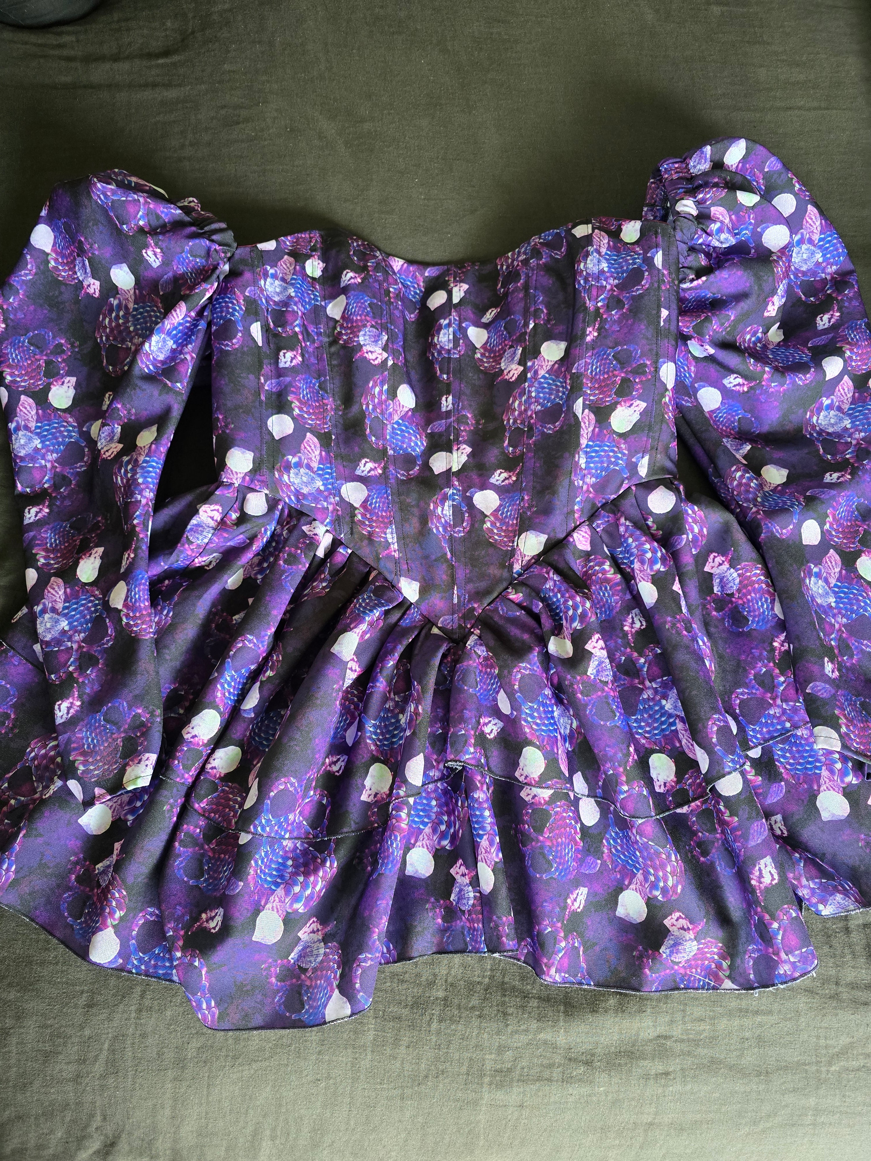 Purple Skull Corset Dress