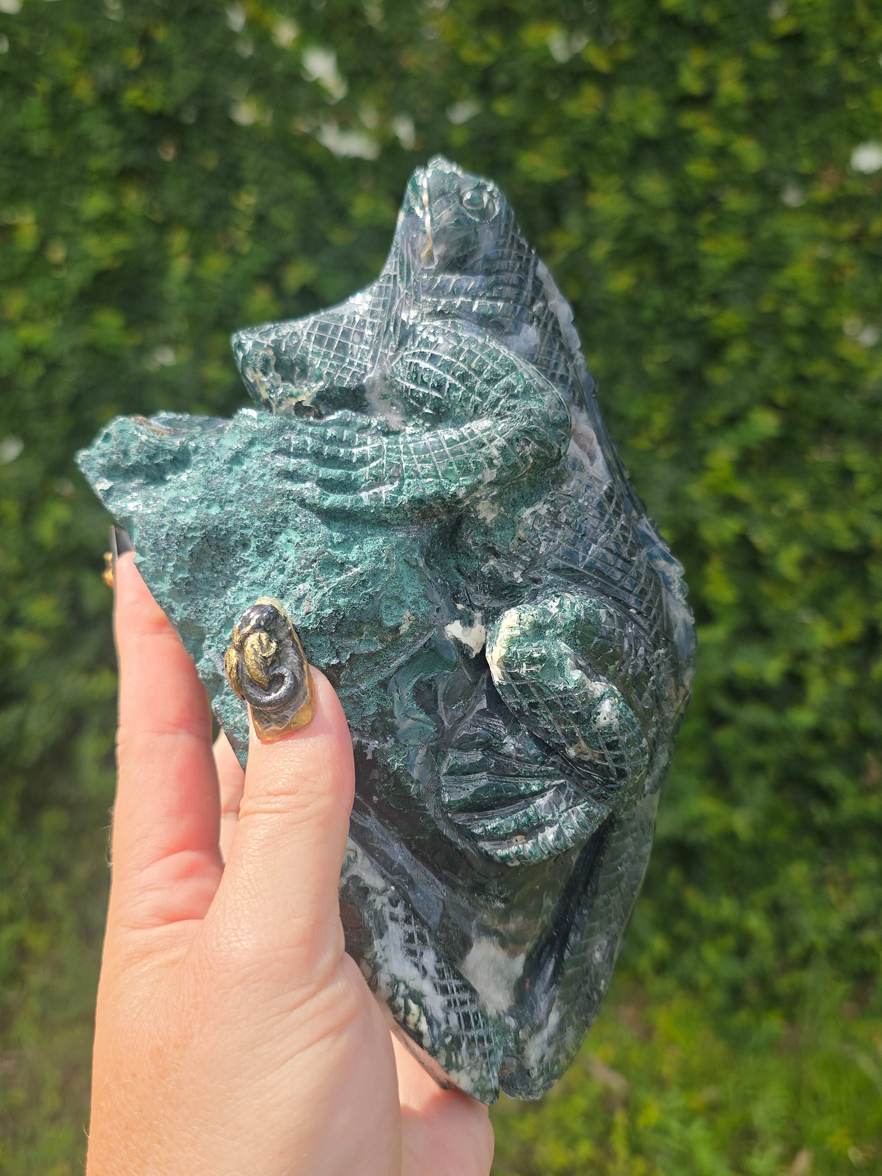 Moss Agate Lizard #6
