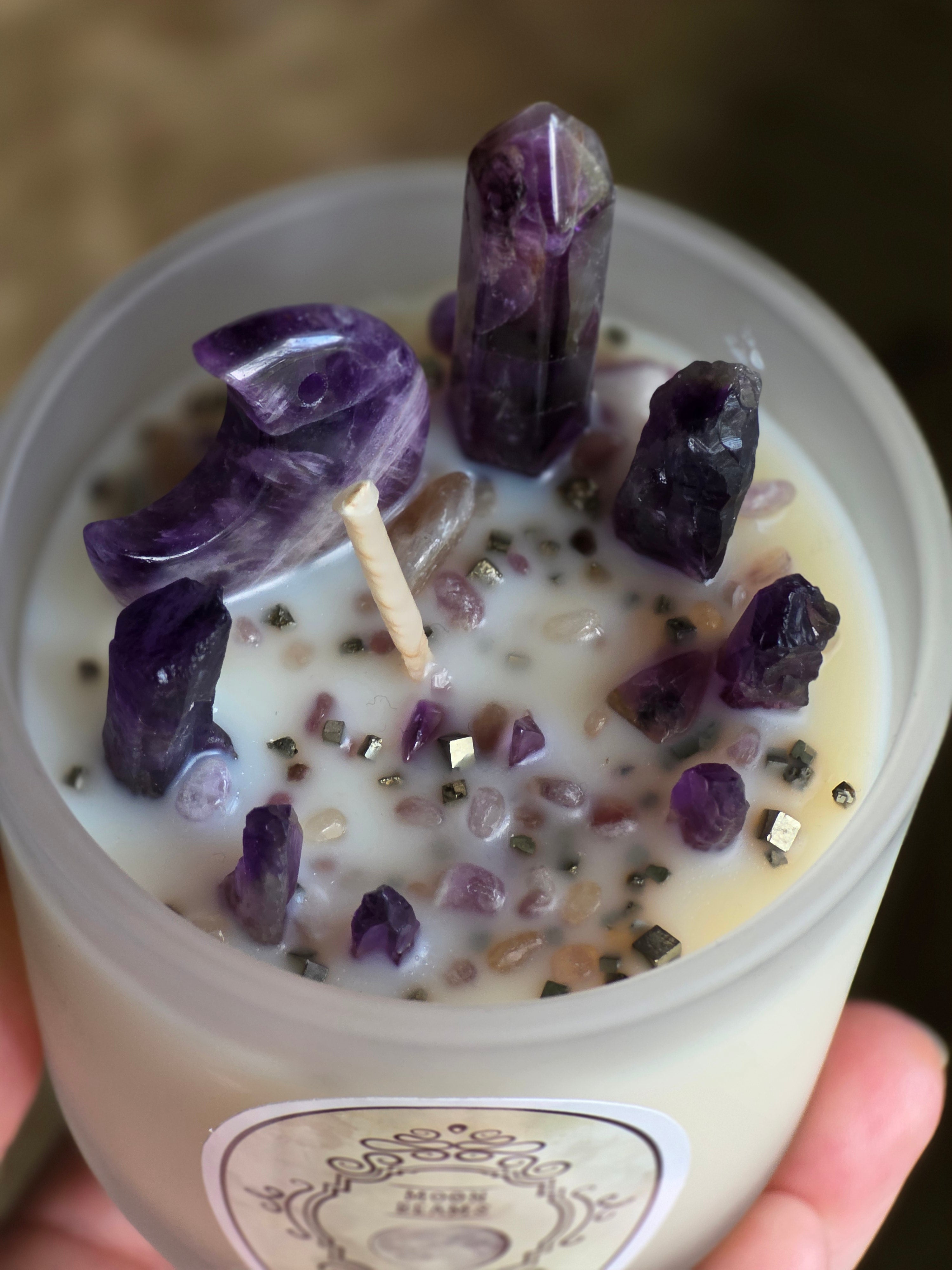 Moon Beams Crystal Ritual Candle