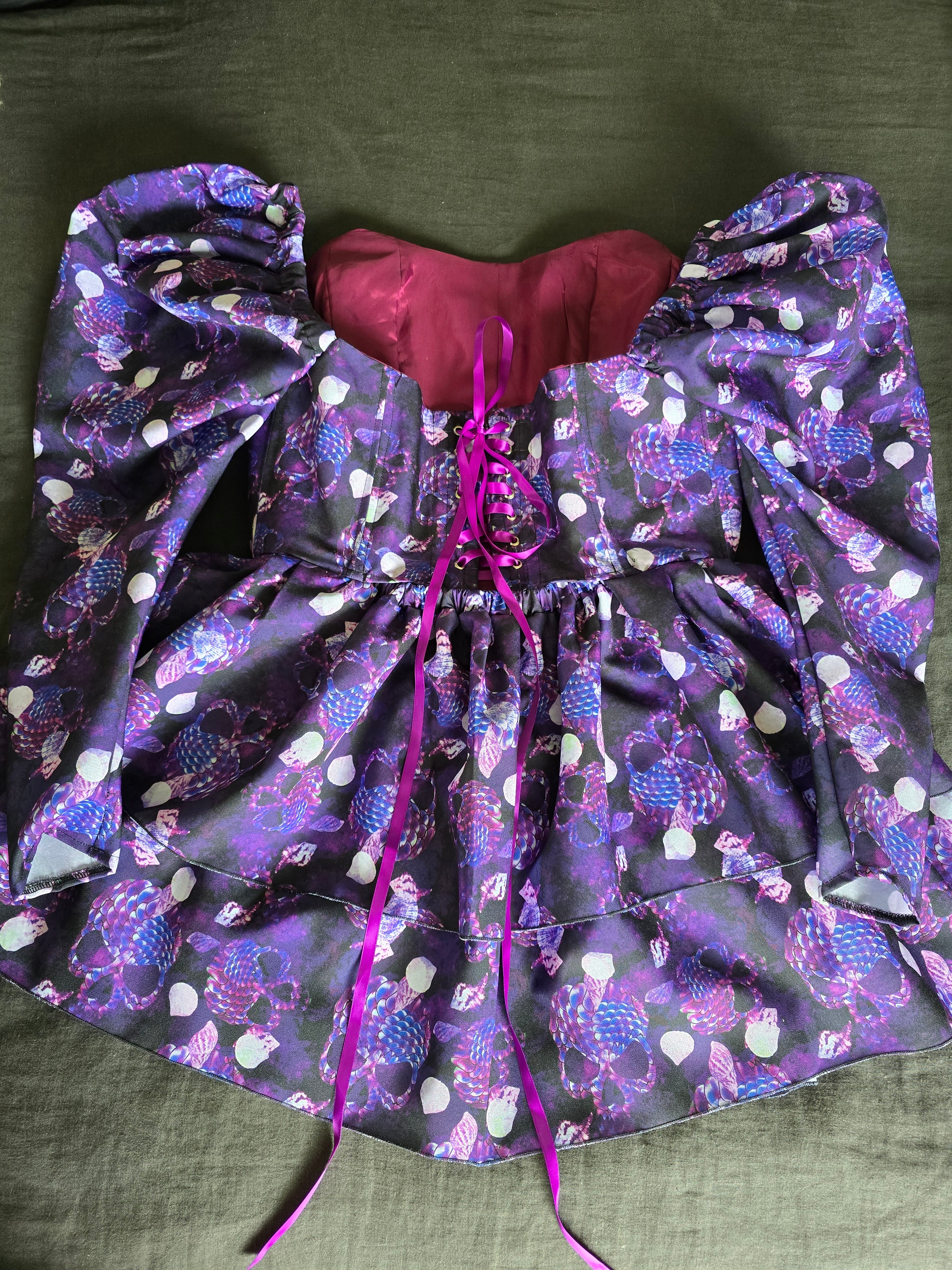 Purple Skull Corset Dress