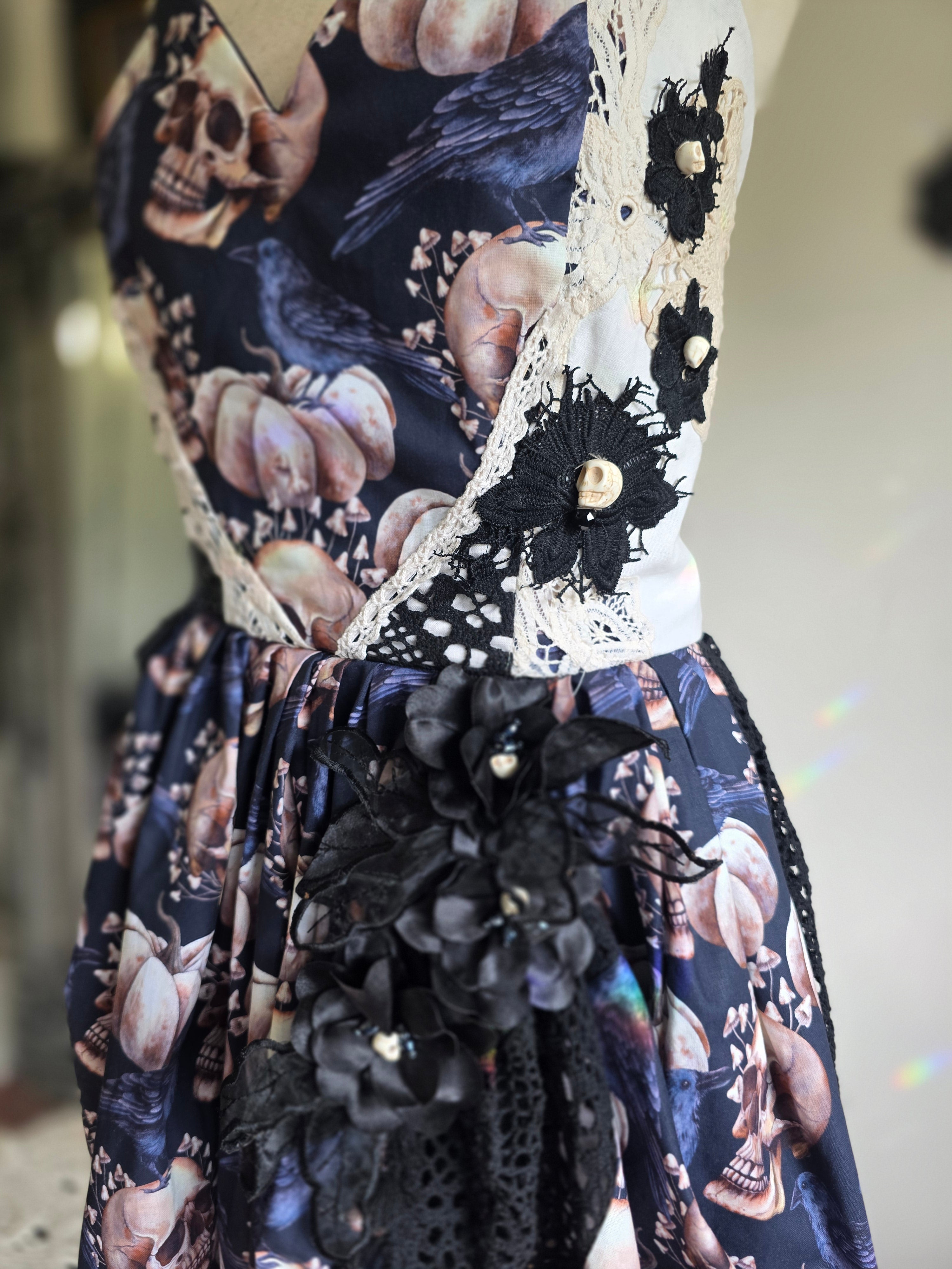 The Raven's Requiem – One of a Kind Gothic Sweetheart Dress