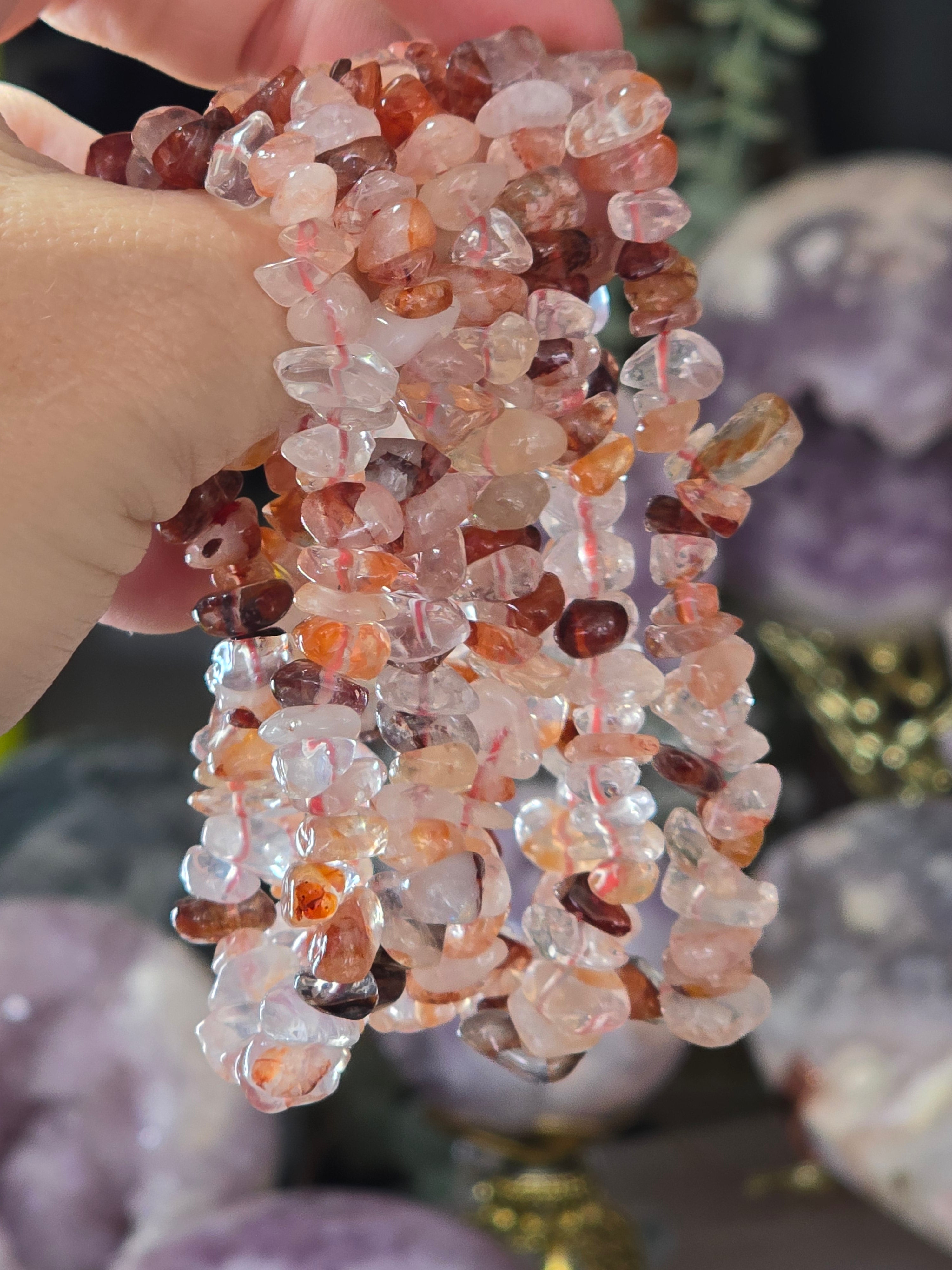 Rare Semi-Precious Chip Bracelets