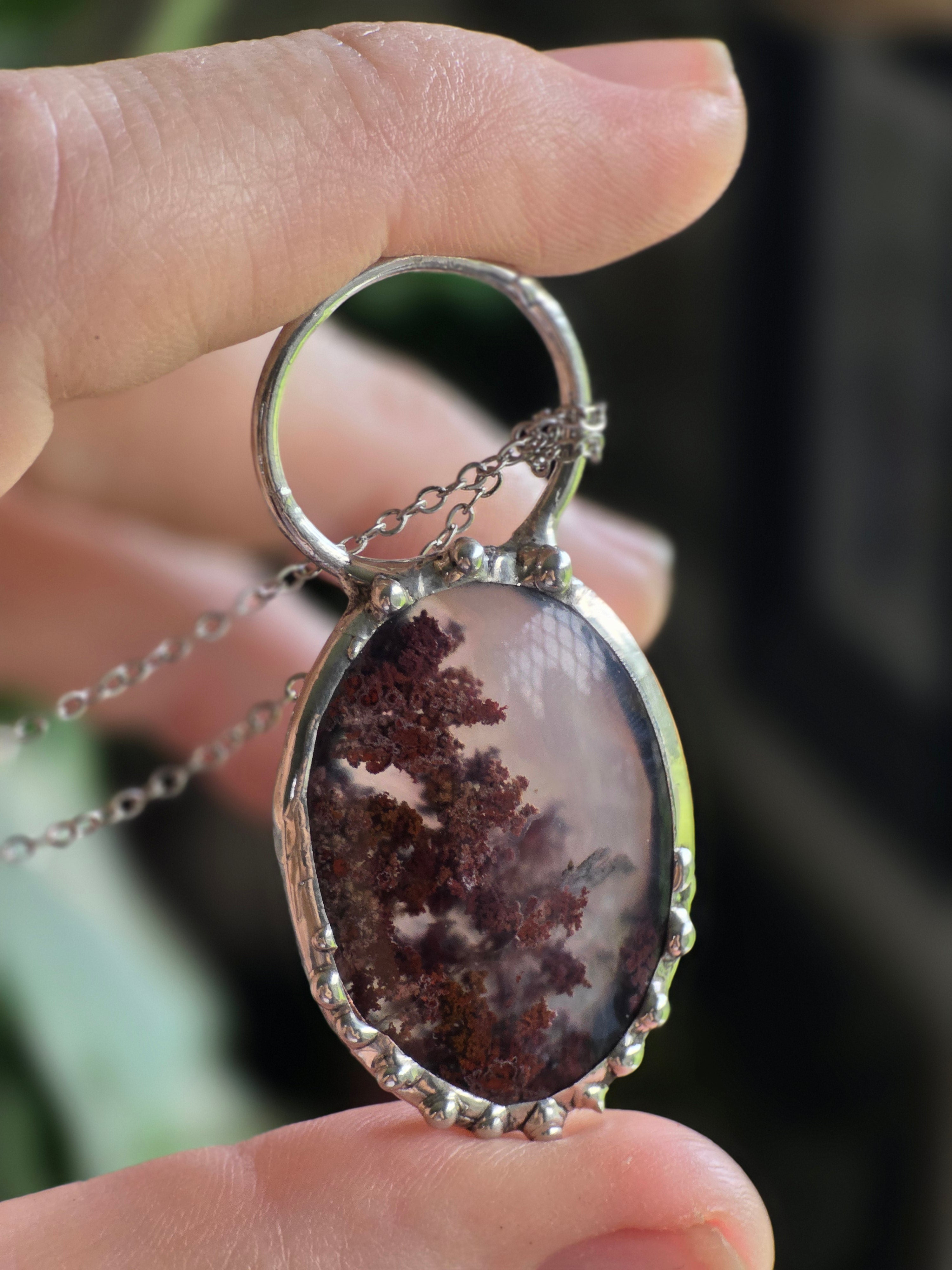 Woodland Whispers Moss Agate Necklace
