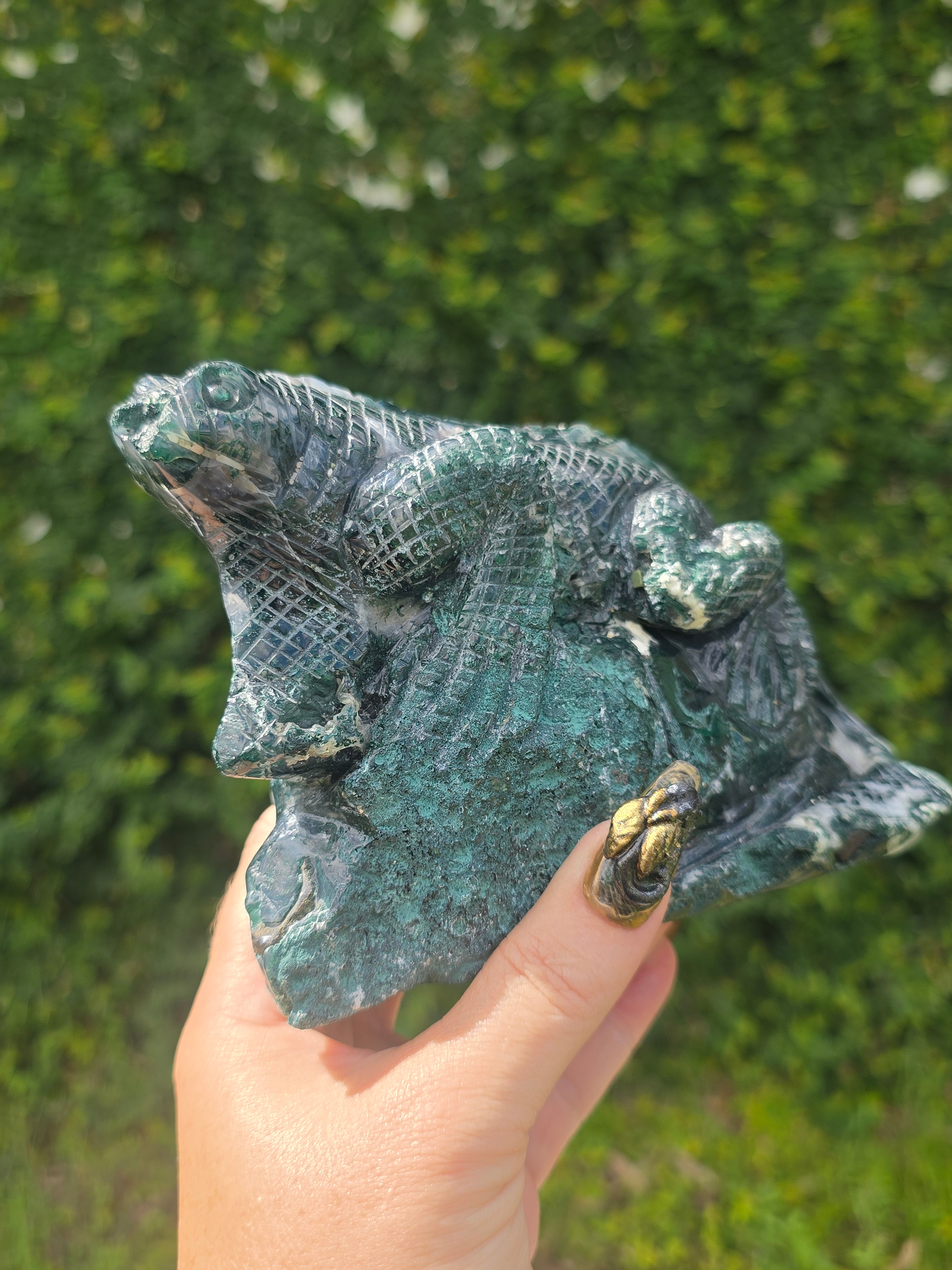 Moss Agate Lizard #6