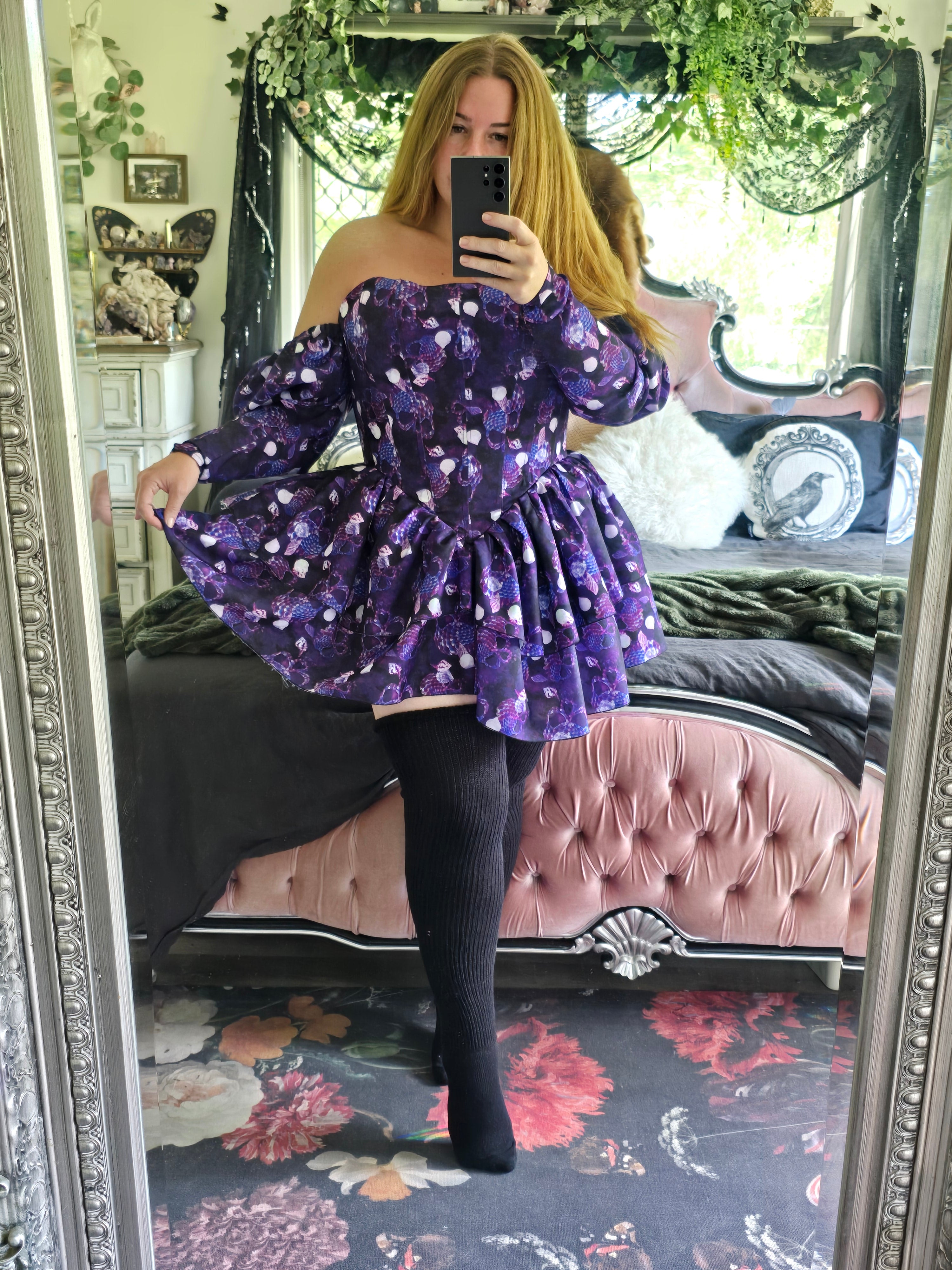 Purple Skull Corset Dress