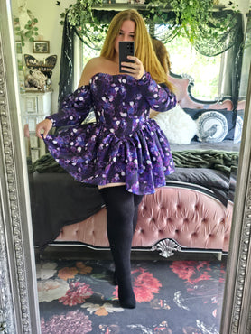 Purple Skull Corset Dress