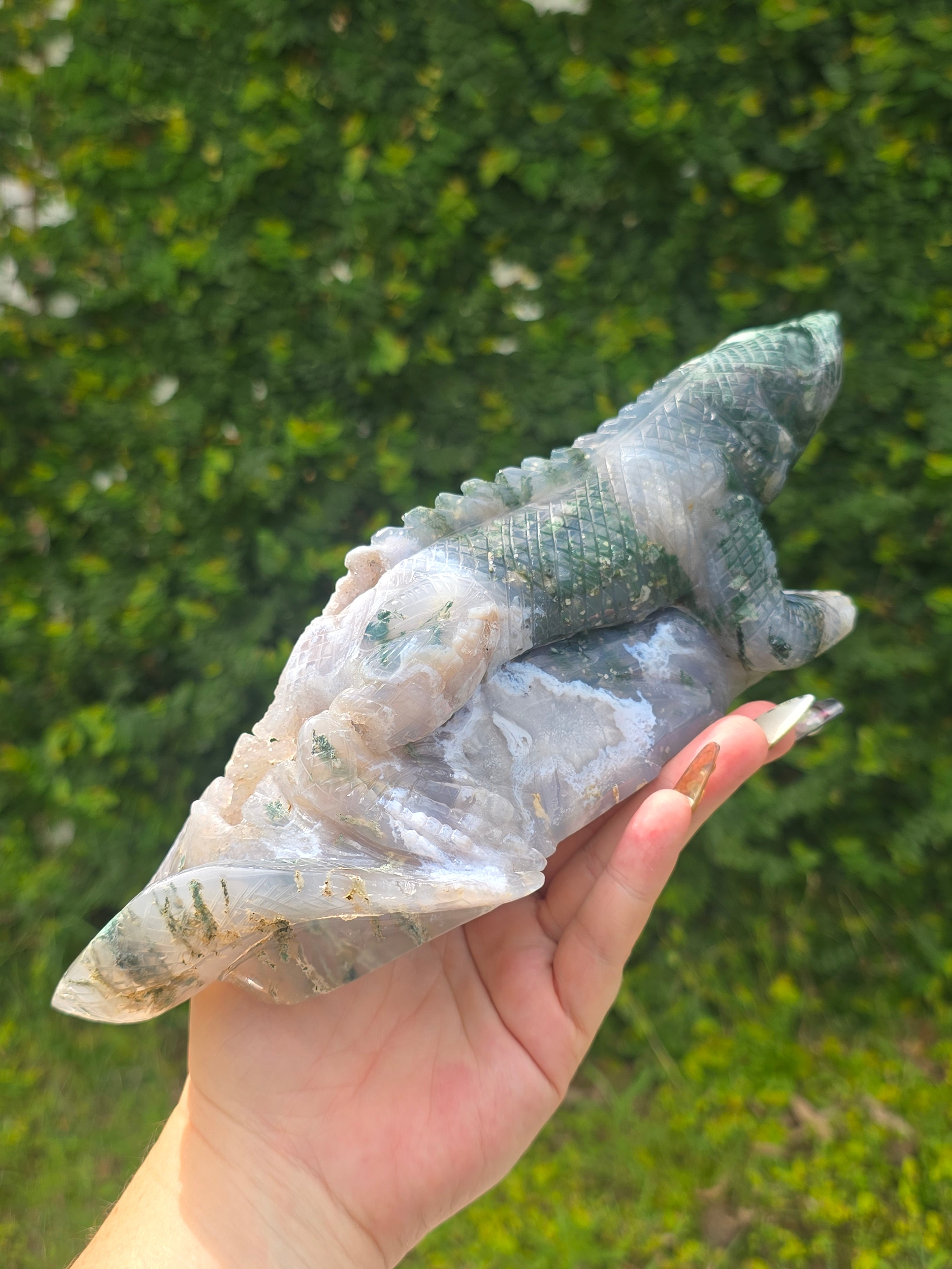 Moss Agate Lizard #8