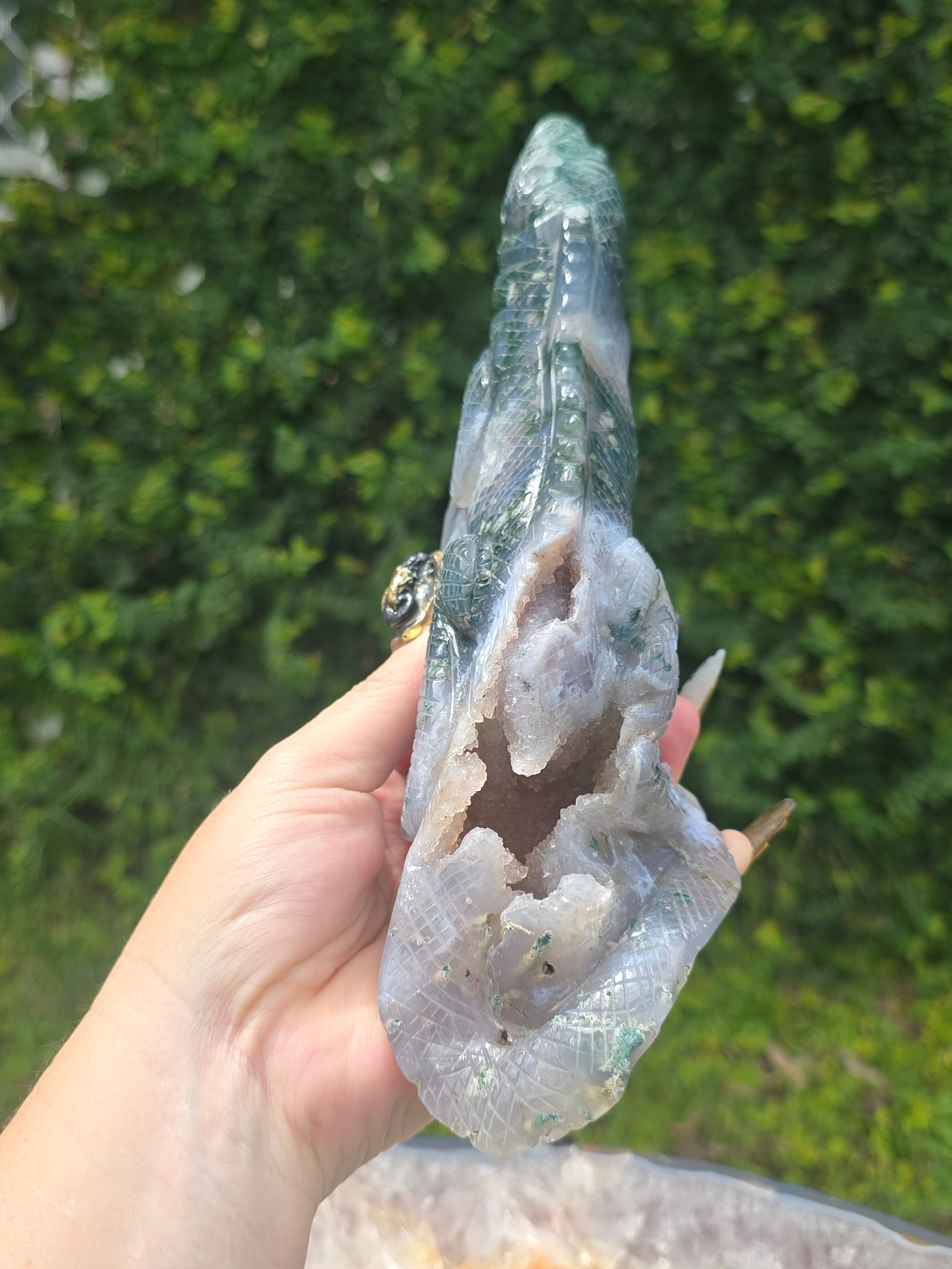 Moss Agate Lizard #8
