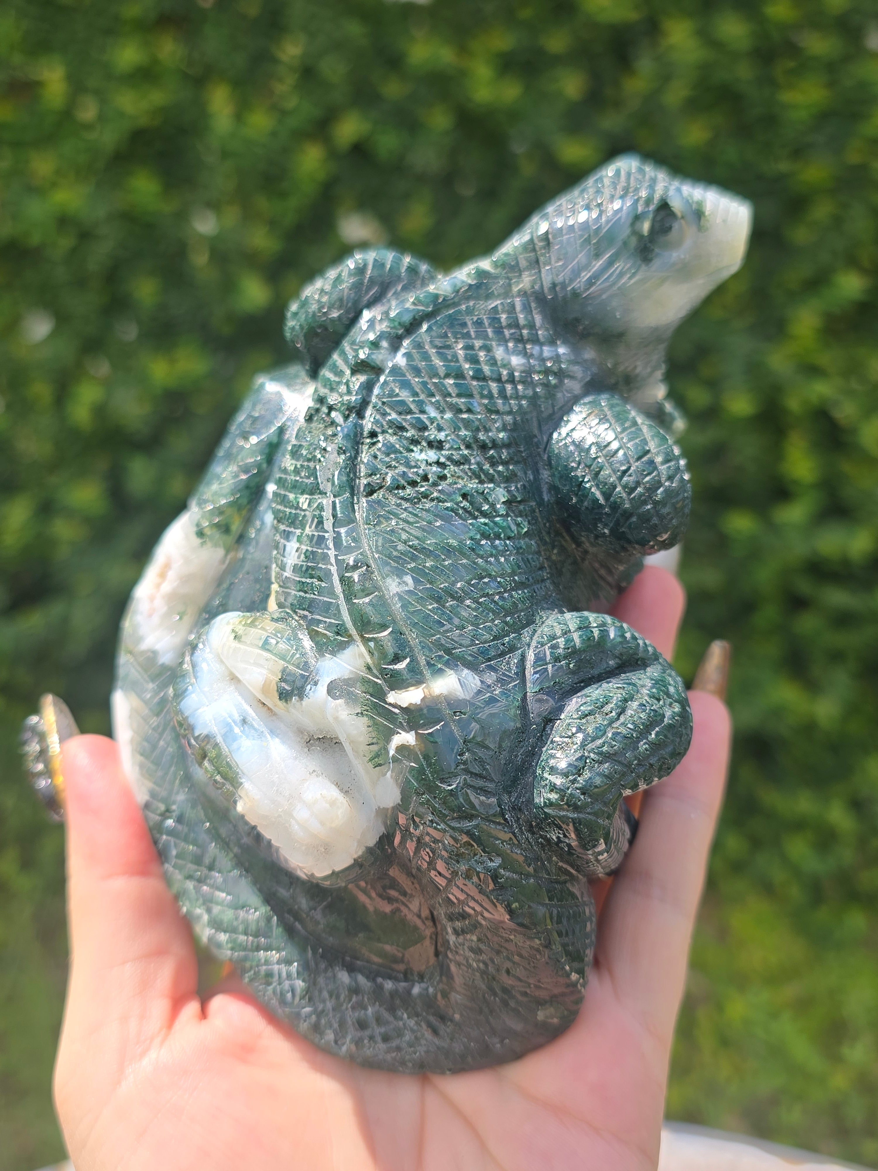 Moss Agate Lizard #13